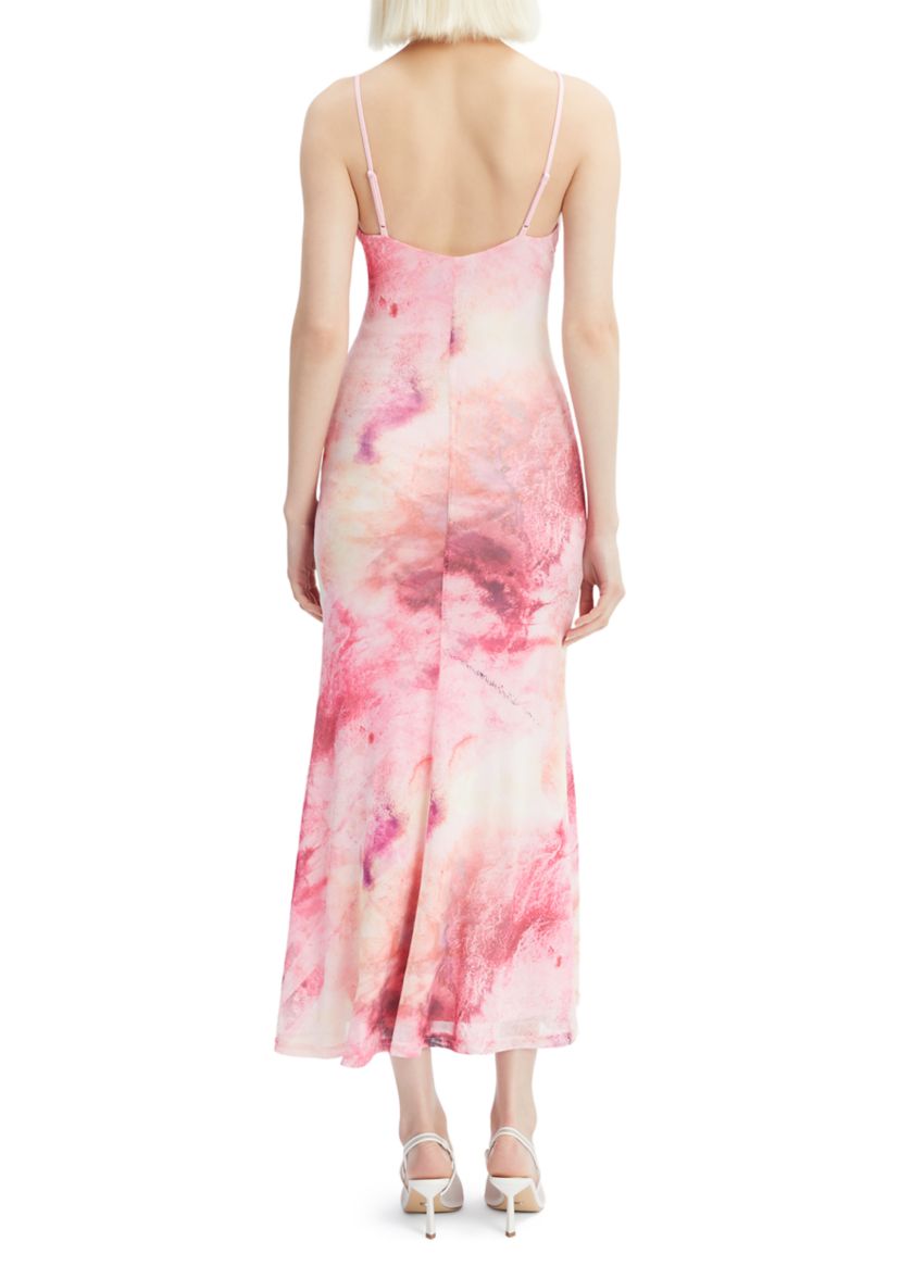 Womens Adoni Printed Mesh Midi Dress