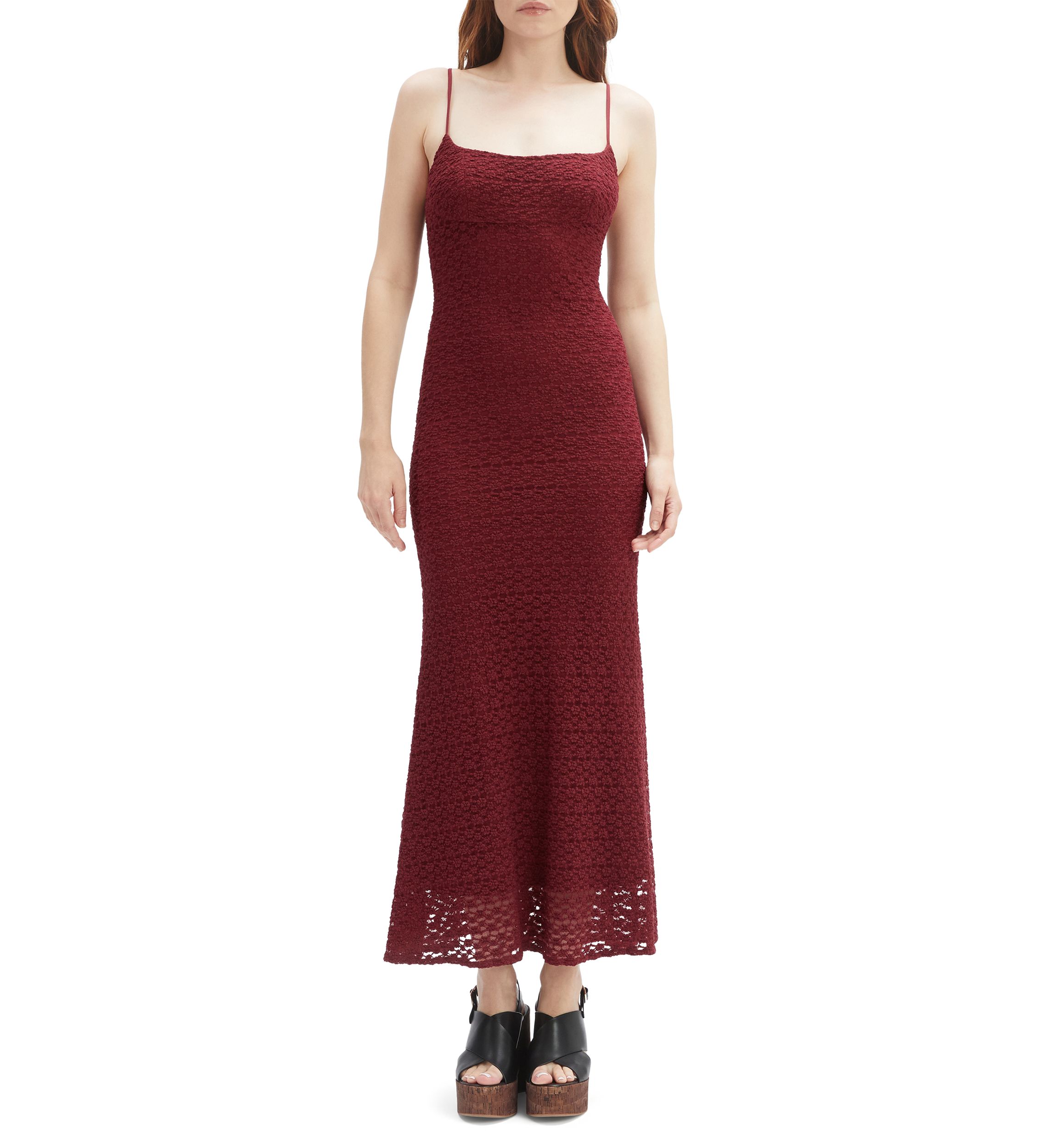 Womens Louisa Mesh Midi Dress
