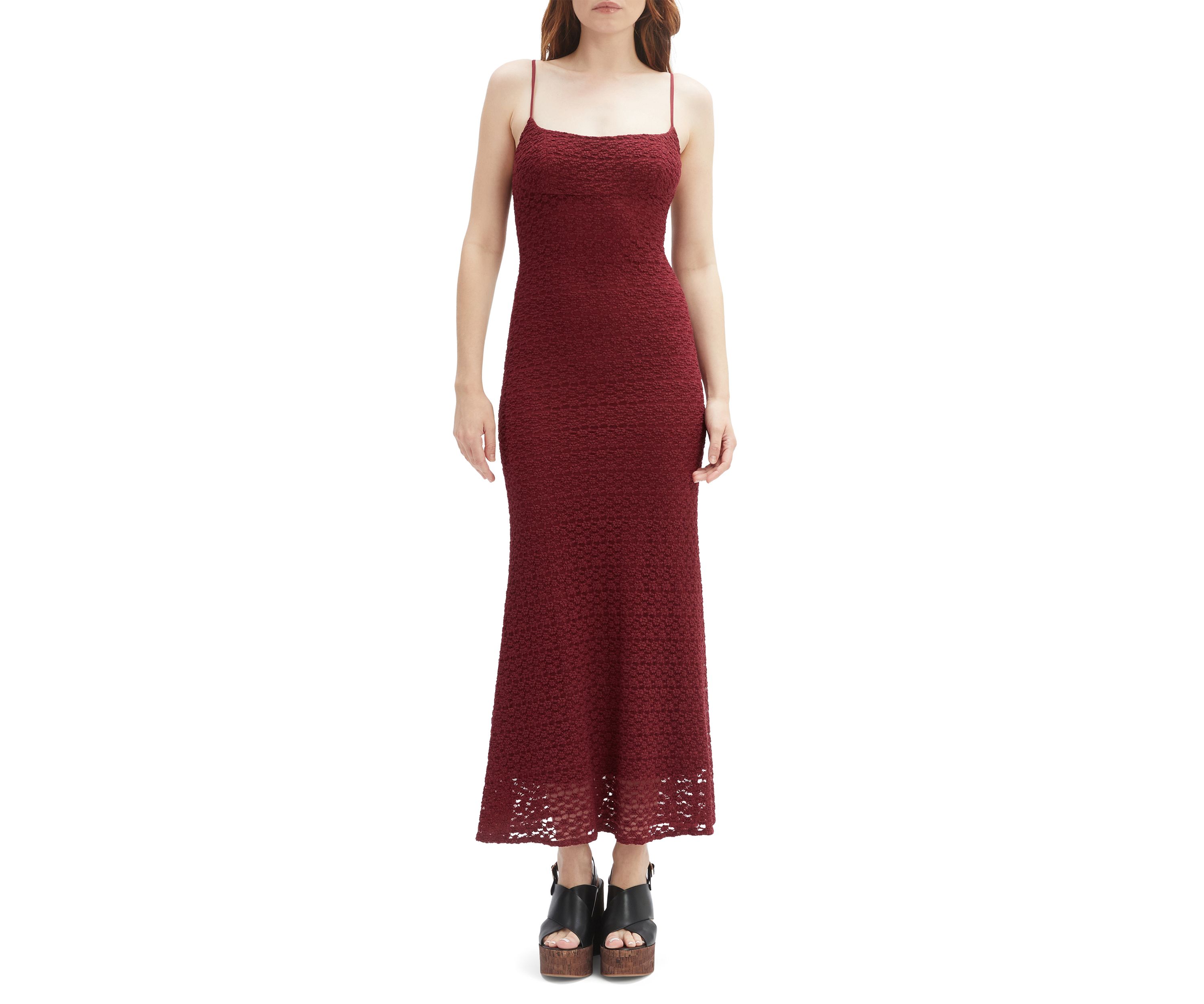 Womens Louisa Mesh Midi Dress