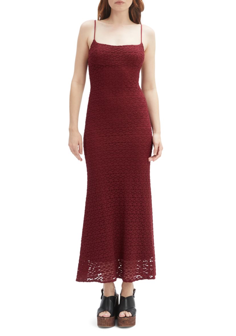 Womens Louisa Mesh Midi Dress