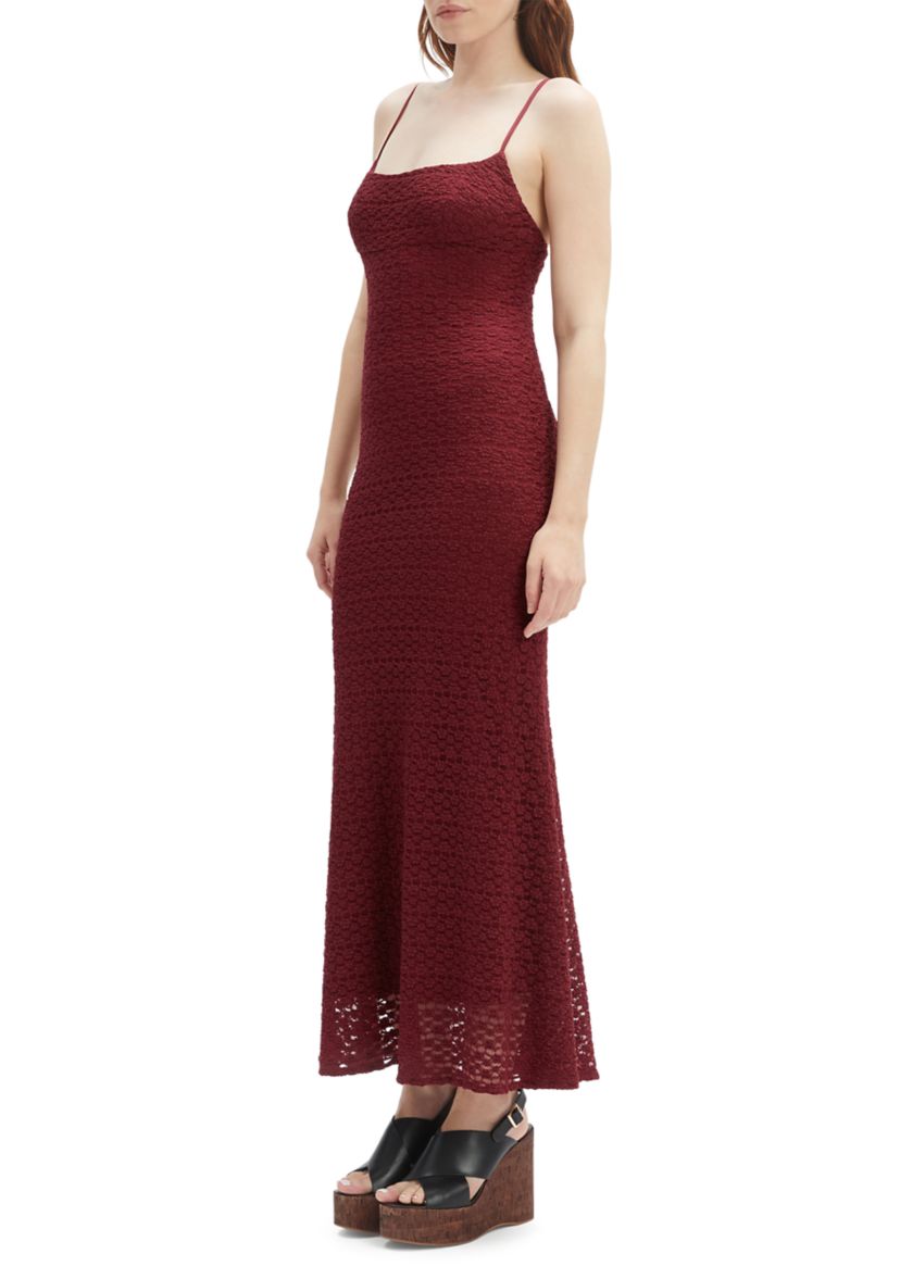 Womens Louisa Mesh Midi Dress