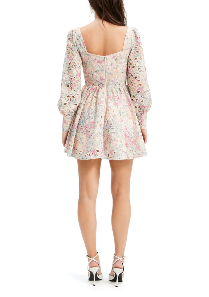 Womens Lila Flounce Broderie Dress