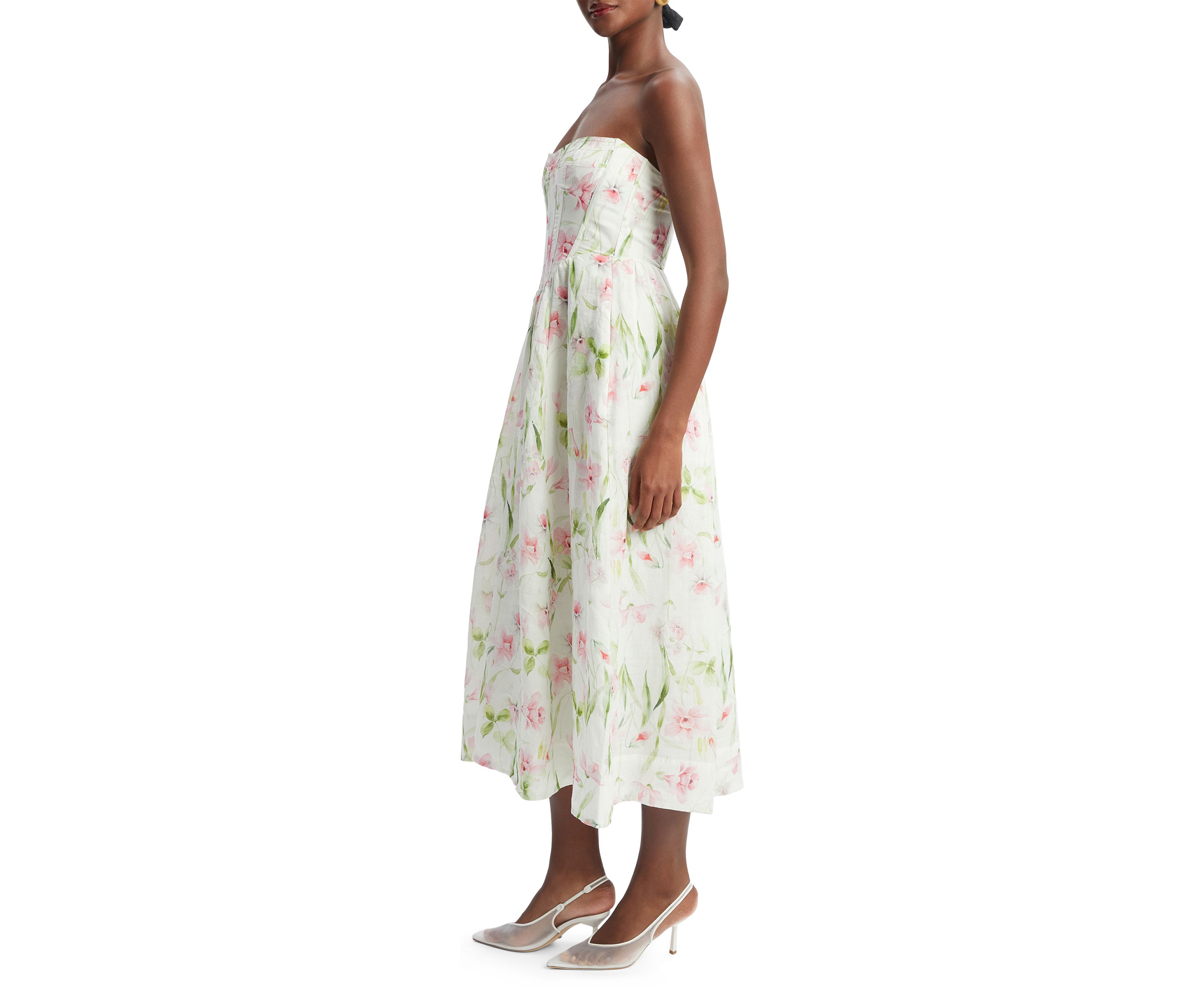 Womens Lola Corset Midi Dress