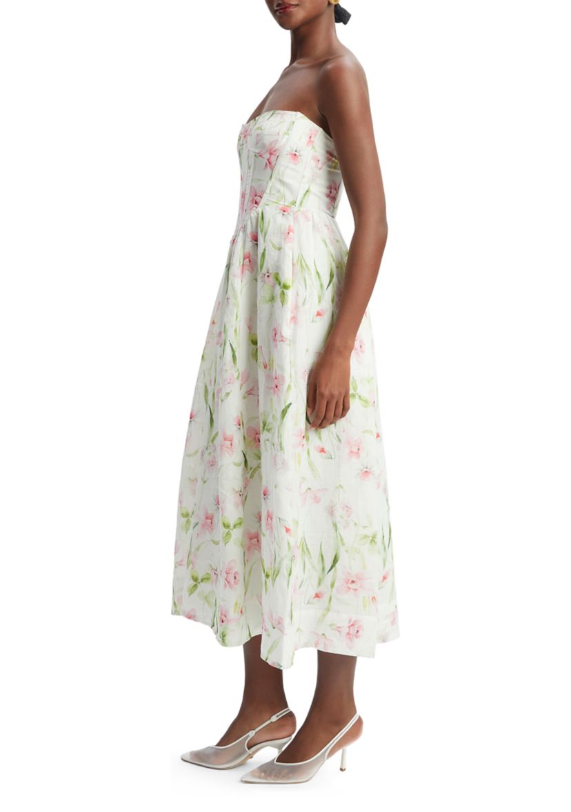 Womens Lola Corset Midi Dress