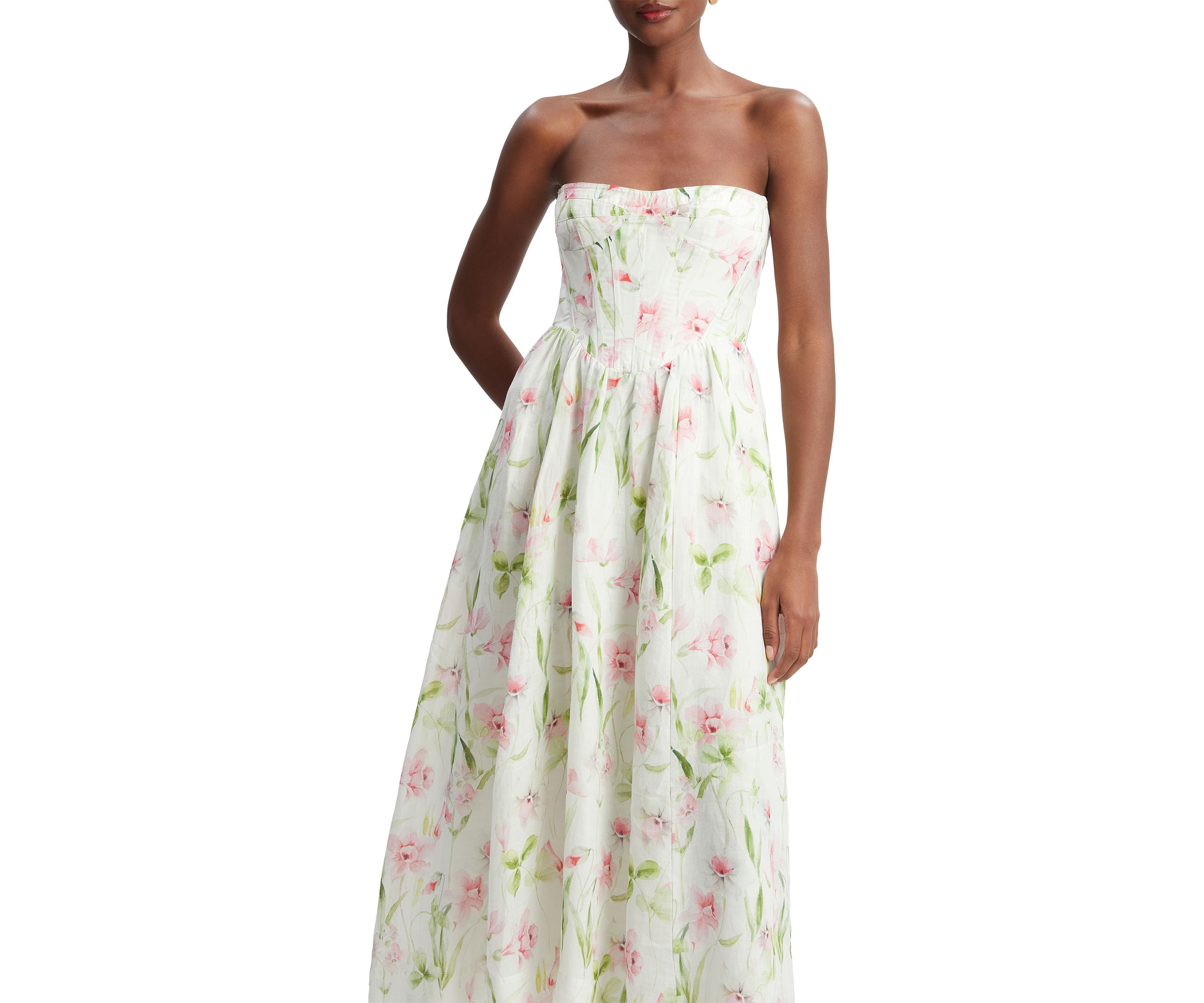 Womens Lola Corset Midi Dress