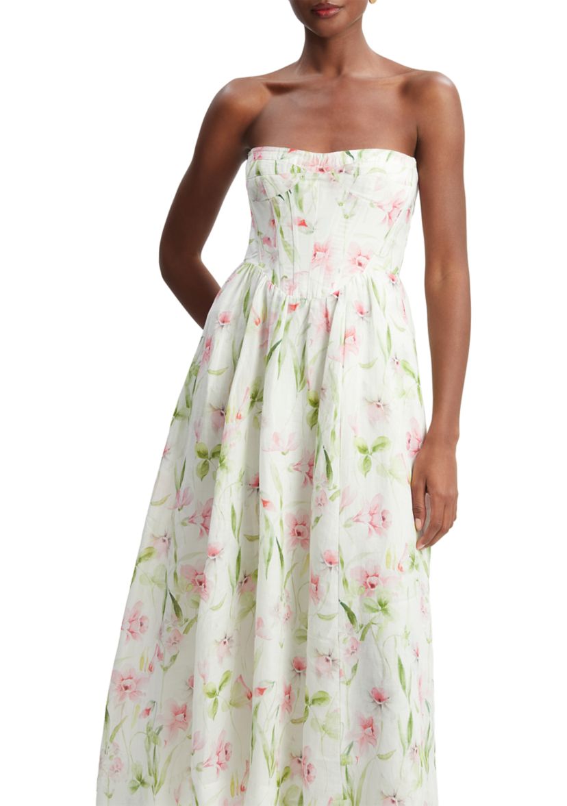 Womens Lola Corset Midi Dress