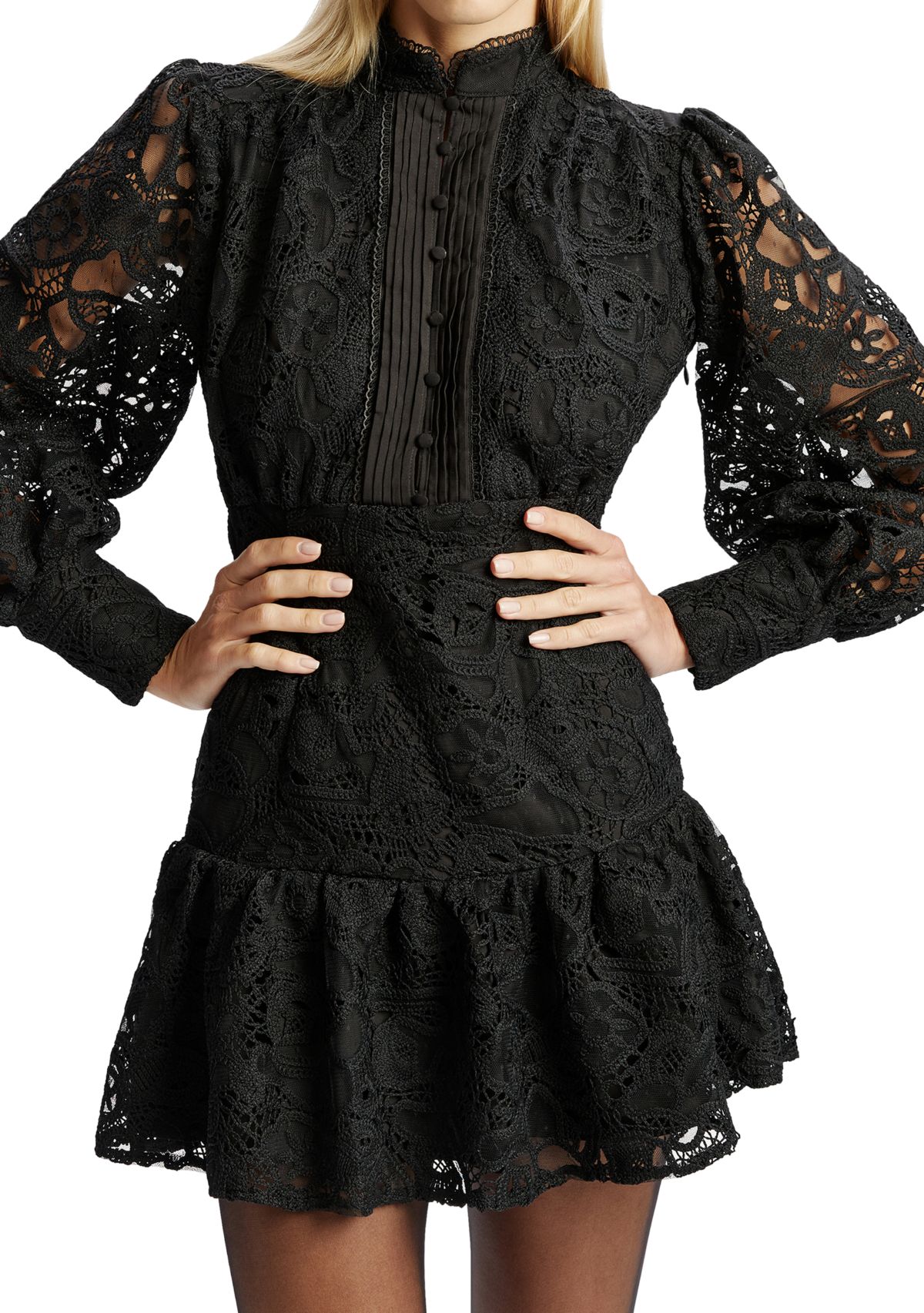 Womens Remy Embroidered Mini Dress