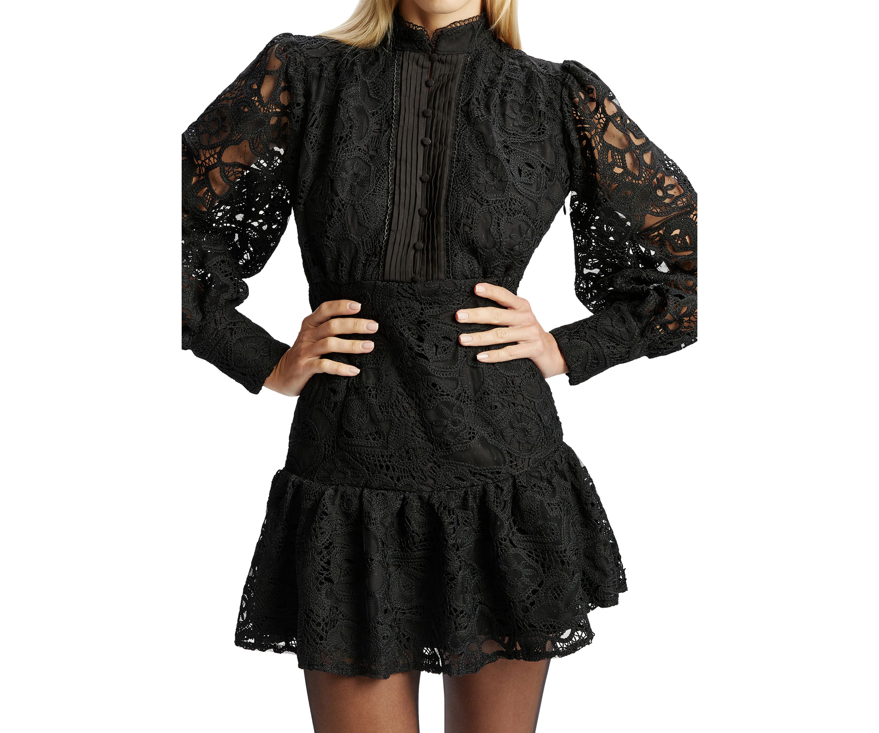 Womens Remy Embroidered Mini Dress