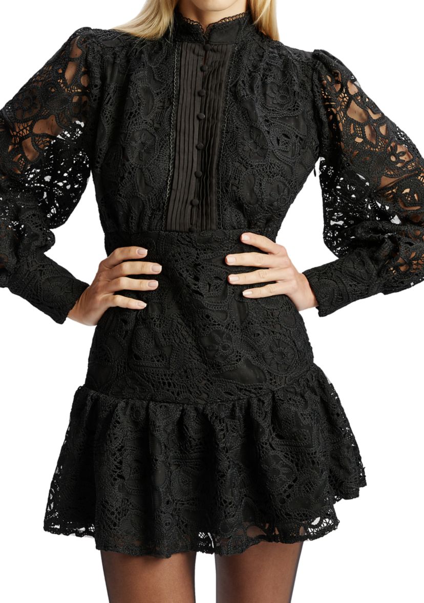 Womens Remy Embroidered Mini Dress