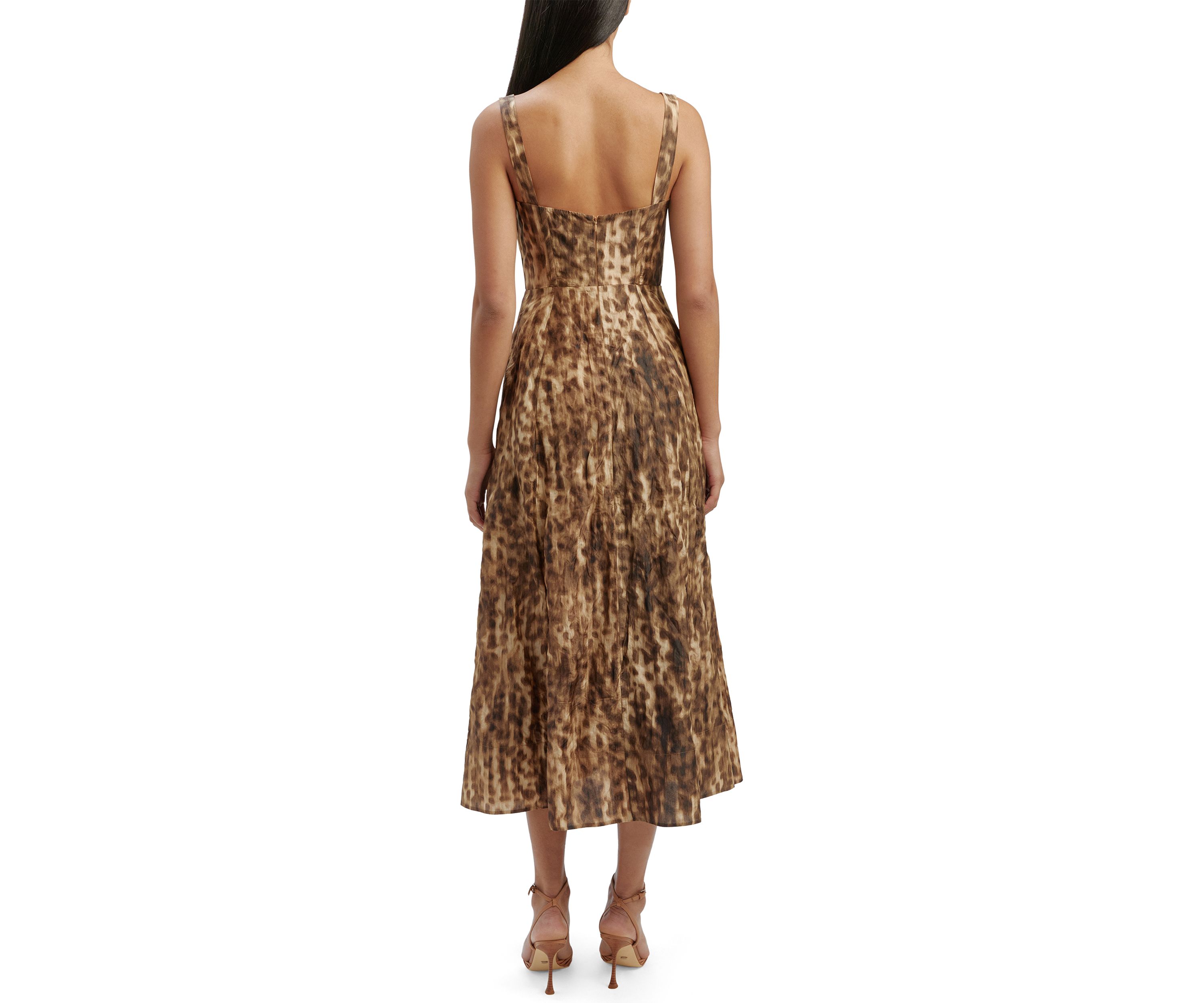 Womens Lilah Corset Midi Dress