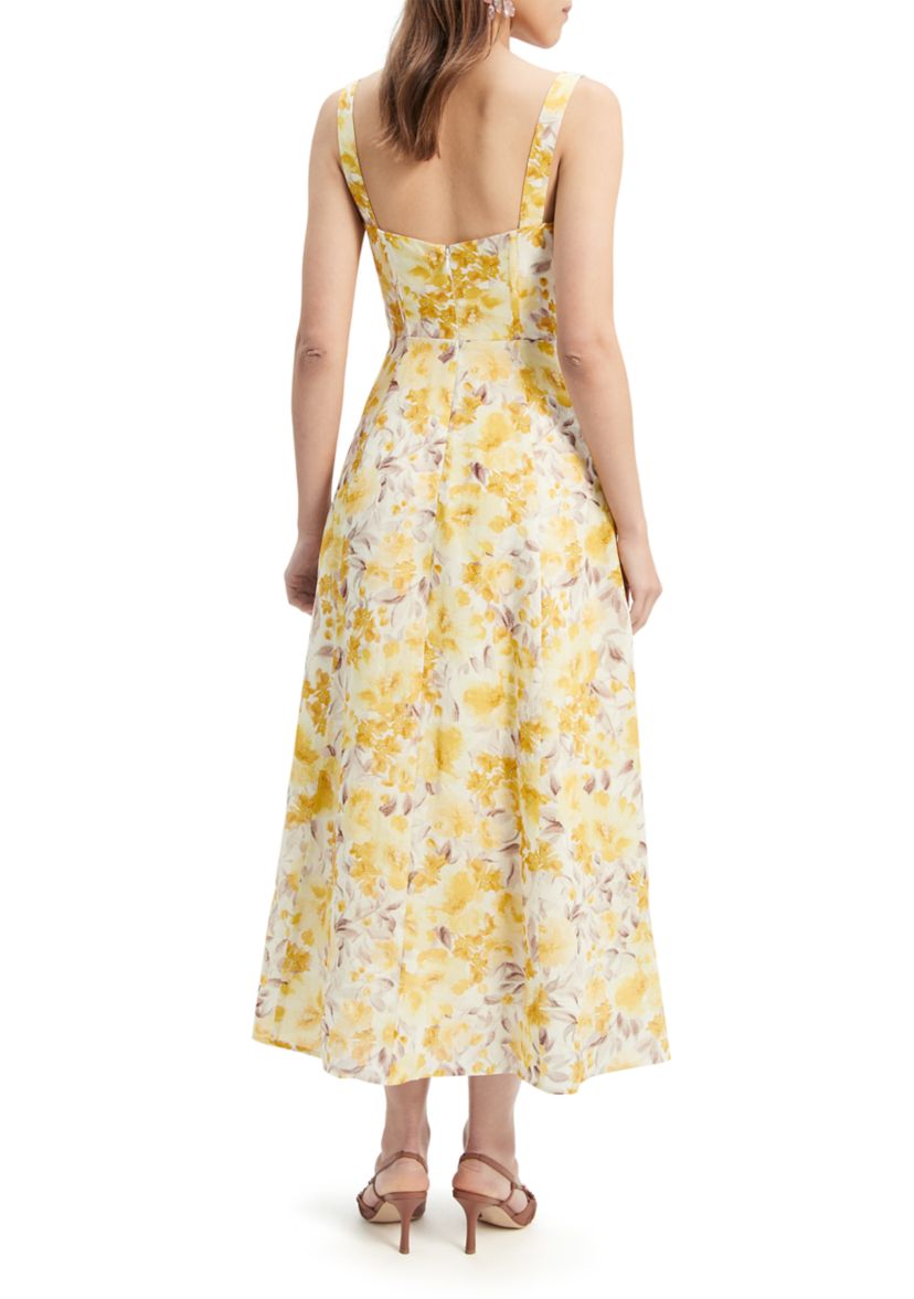 Womens Lilah Corset Midi Dress