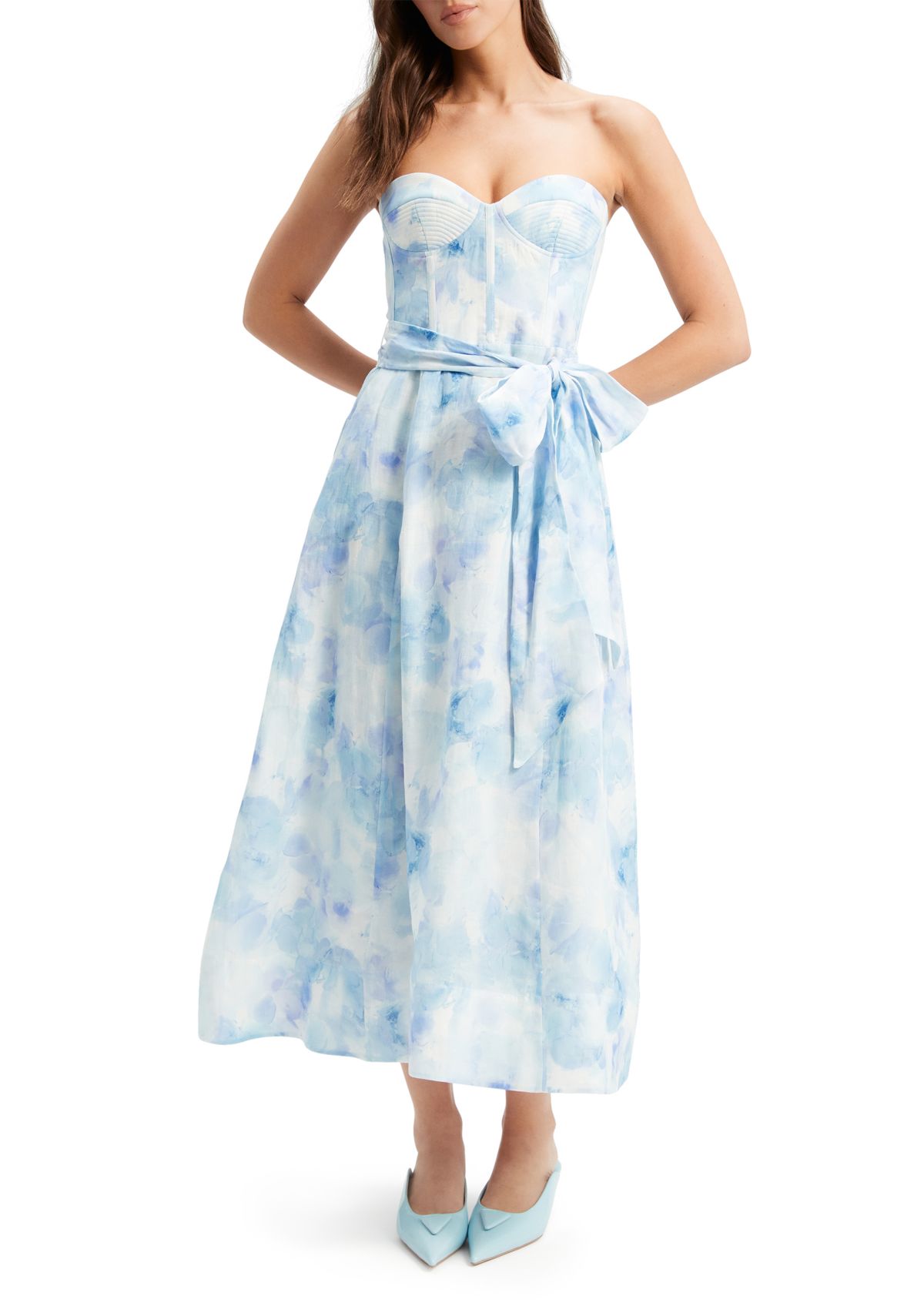 Womens Vibrant Tie Dye Midi Dress