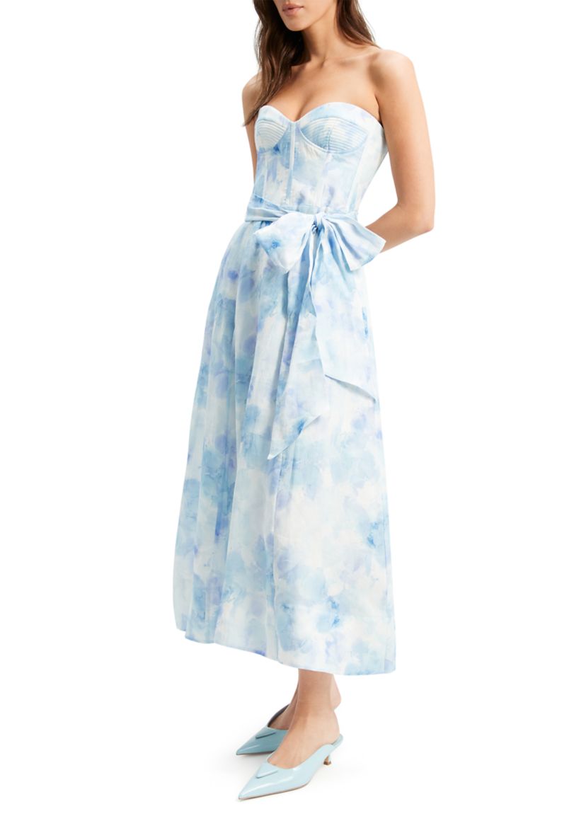 Womens Vibrant Tie Dye Midi Dress