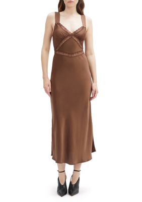 chinese dress ladies Lace Slip Dress Black / L