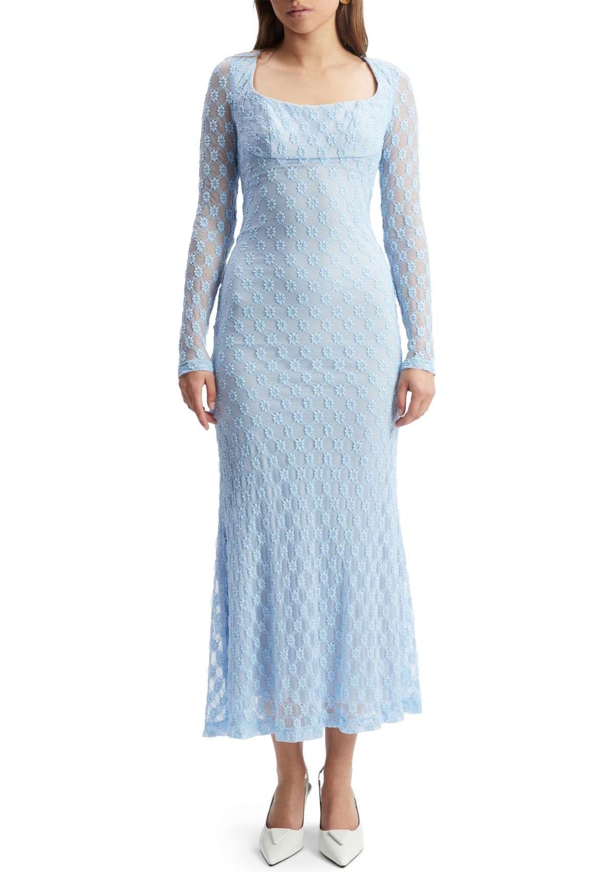 Womens Adoni Lace Midi Dress