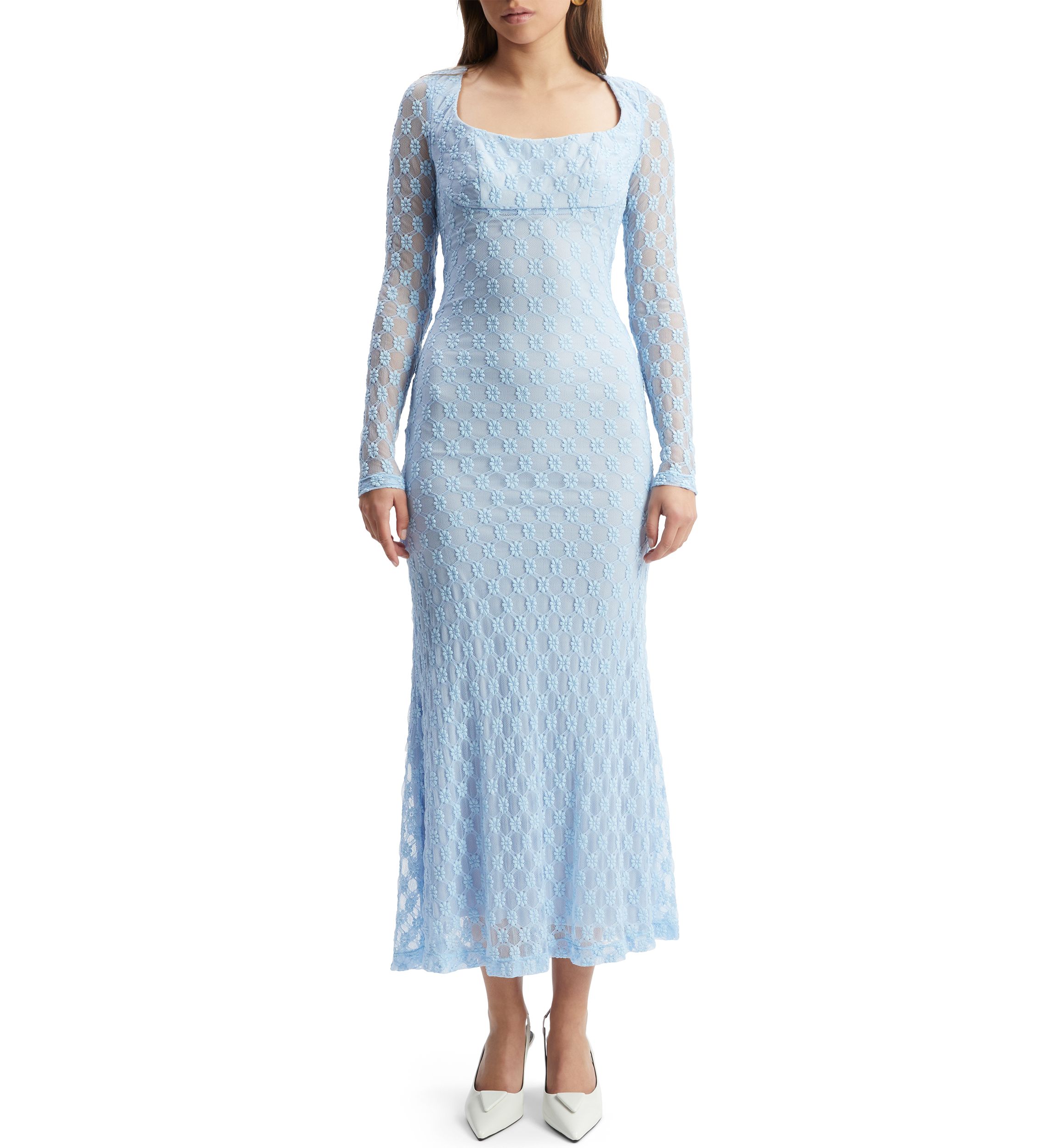 Womens Adoni Lace Midi Dress