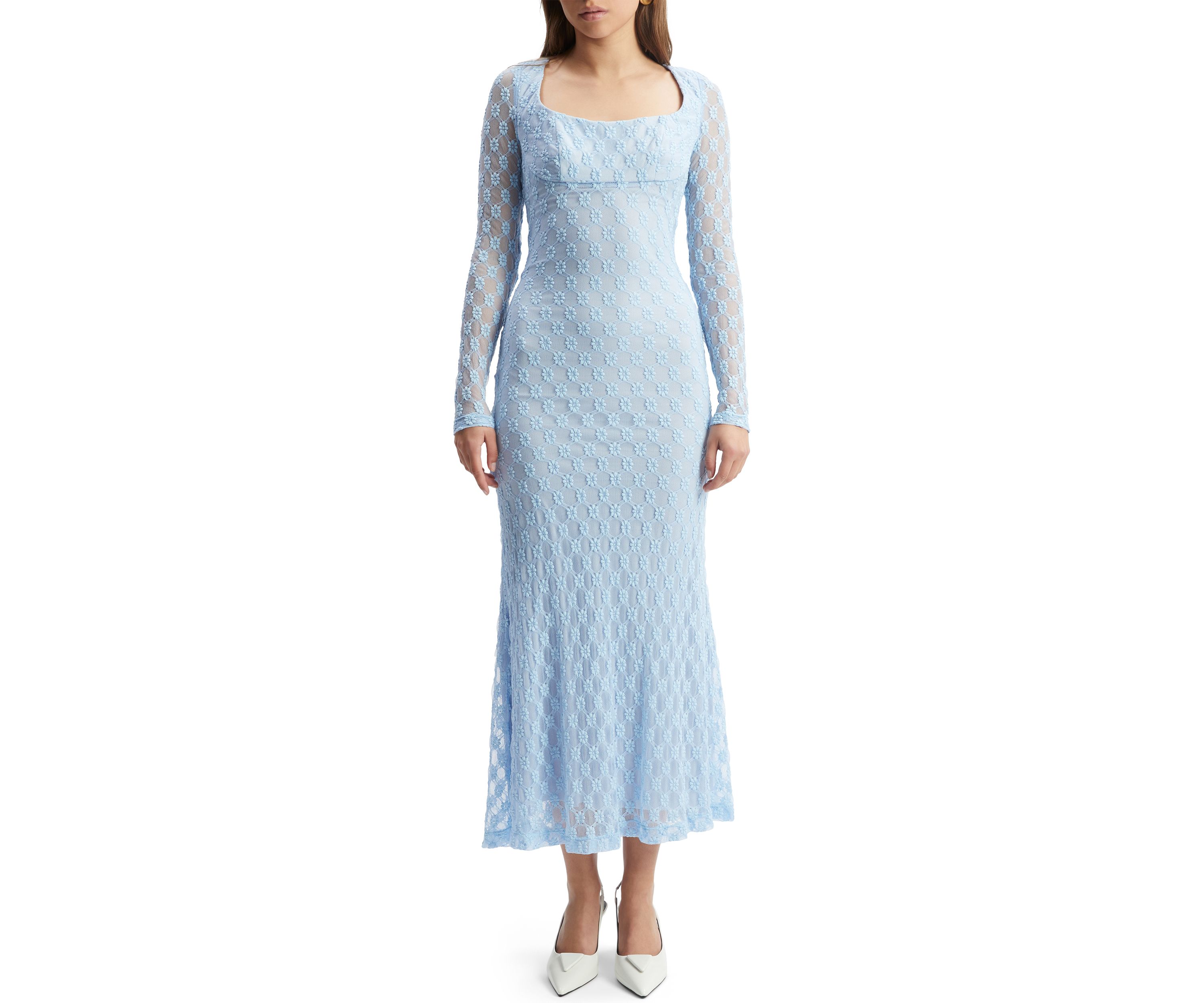 Womens Adoni Lace Midi Dress