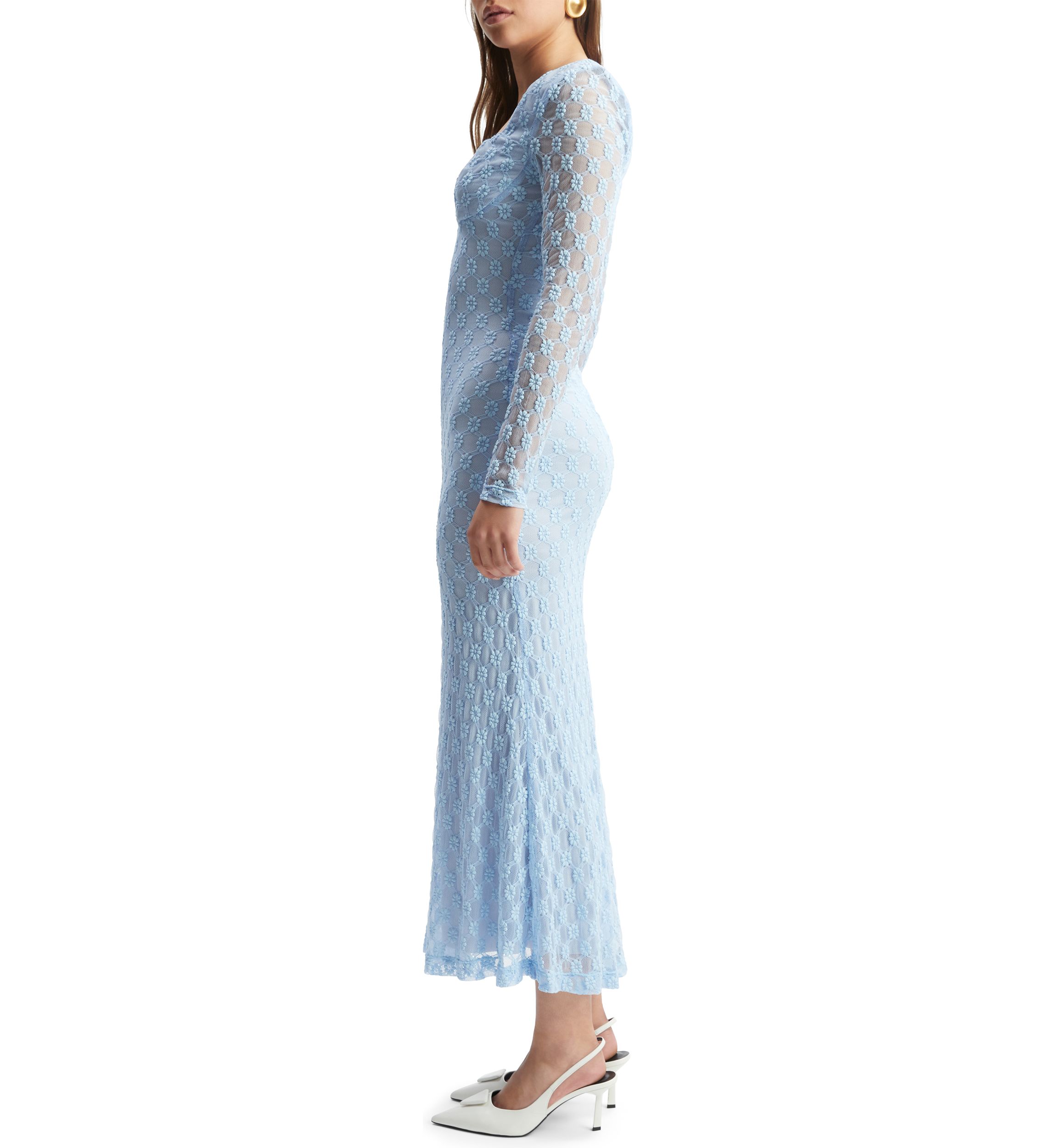 Womens Adoni Lace Midi Dress