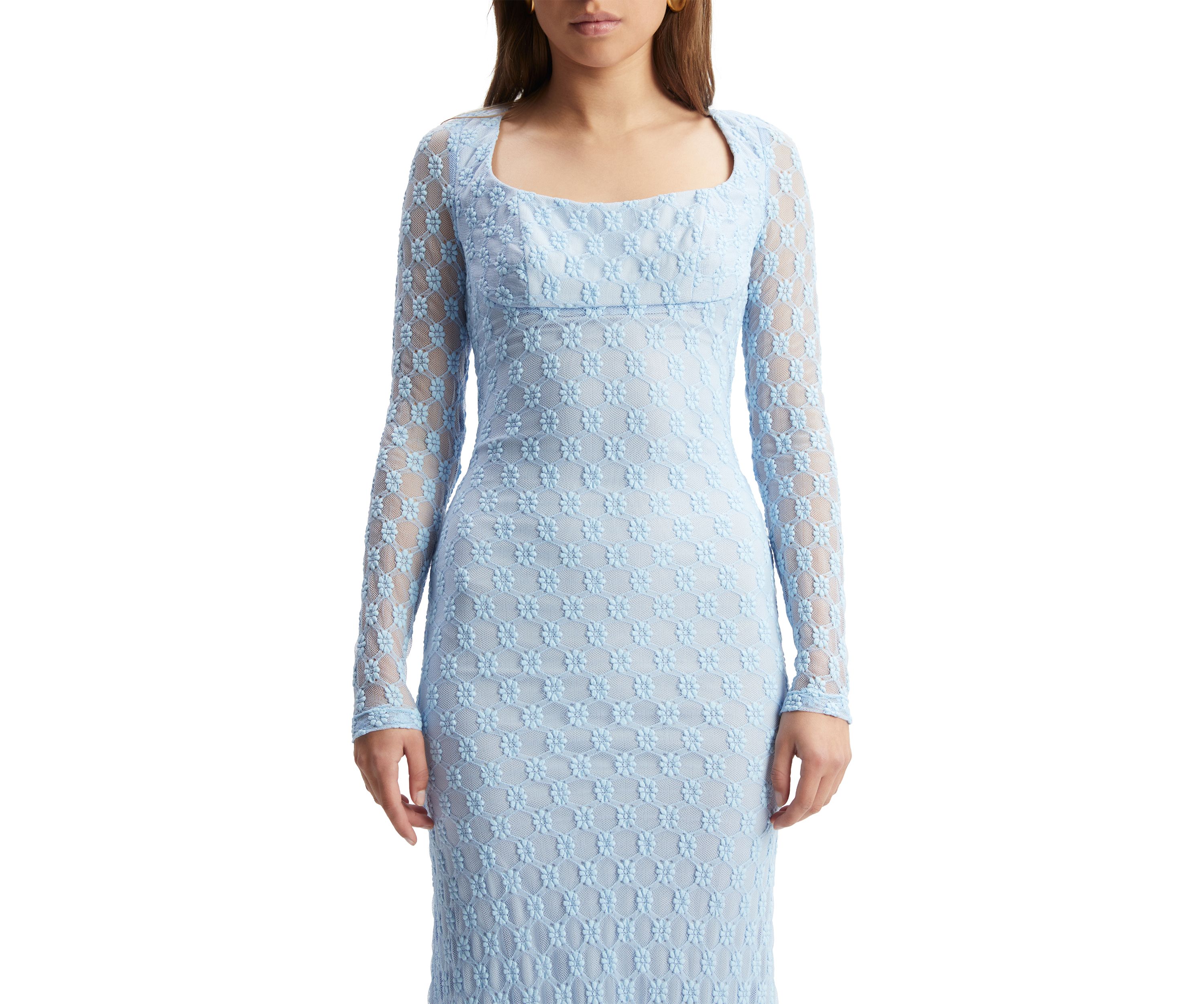 Womens Adoni Lace Midi Dress