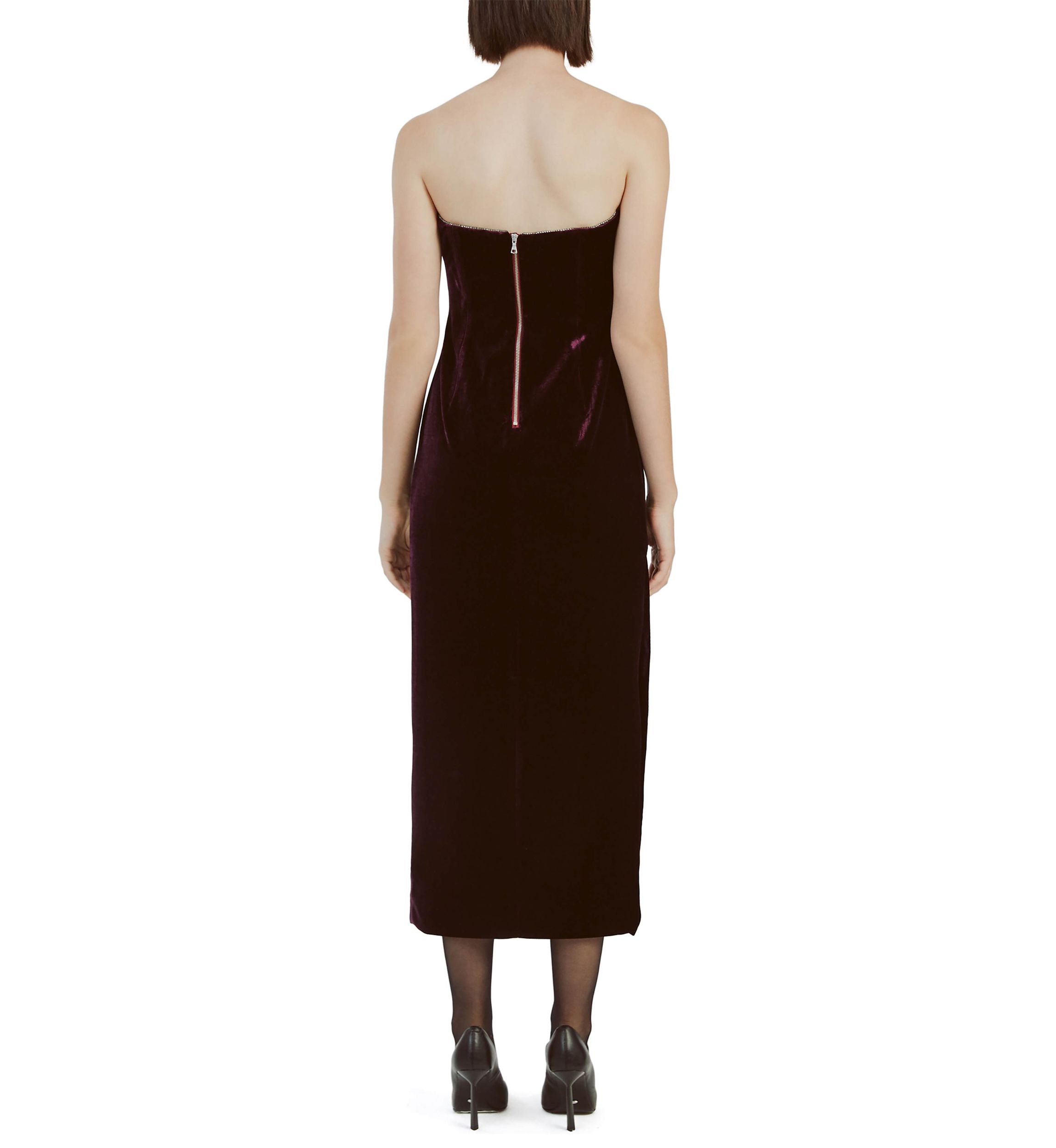 Womens Lilah Sleeveless Sweetheart Neck Solid Midi A-Line Dress