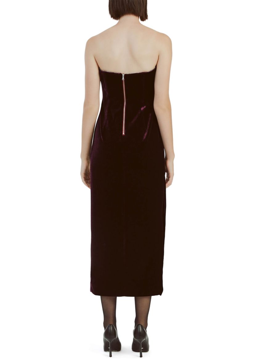 Womens Lilah Sleeveless Sweetheart Neck Solid Midi A-Line Dress