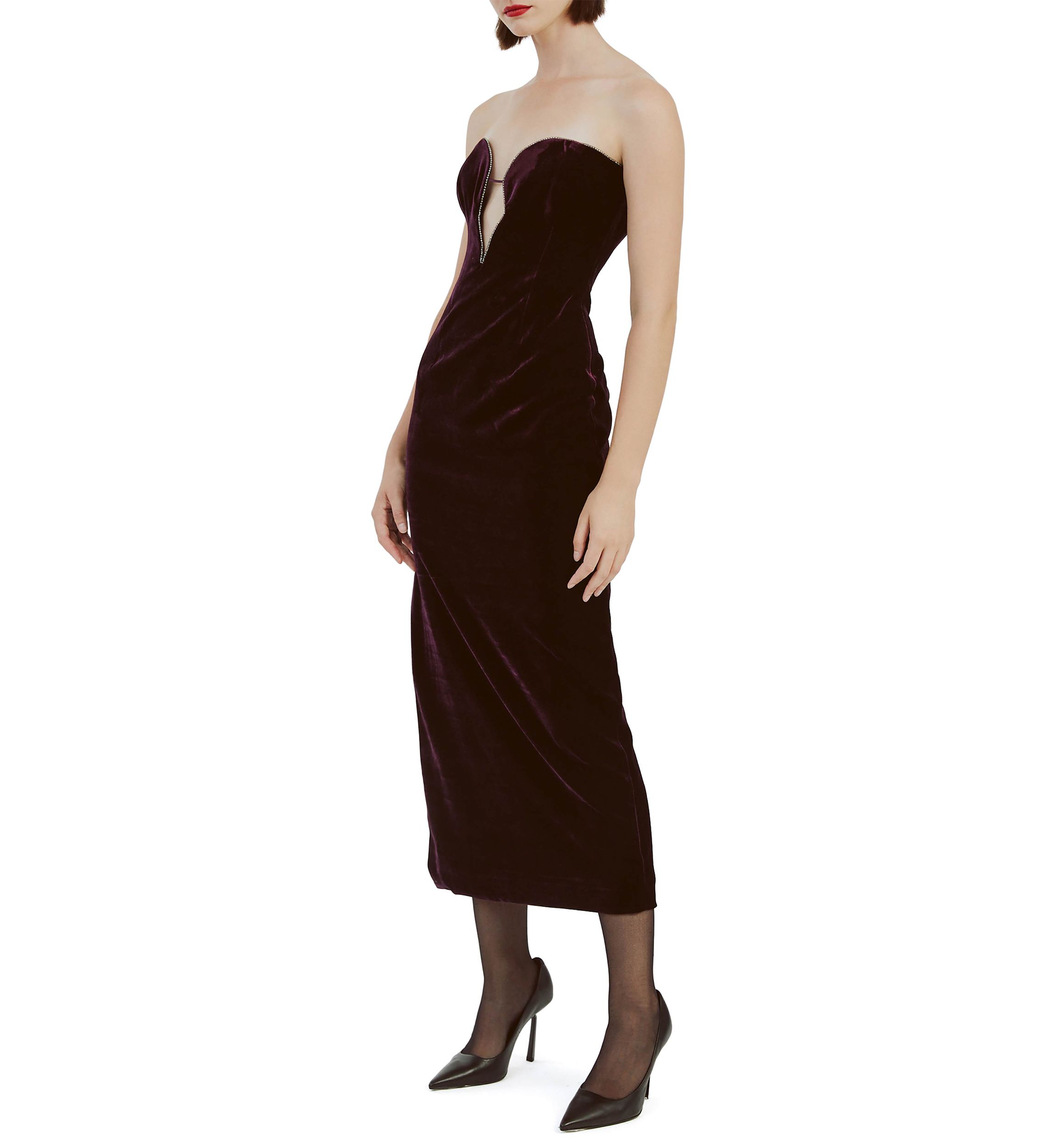 Womens Lilah Sleeveless Sweetheart Neck Solid Midi A-Line Dress