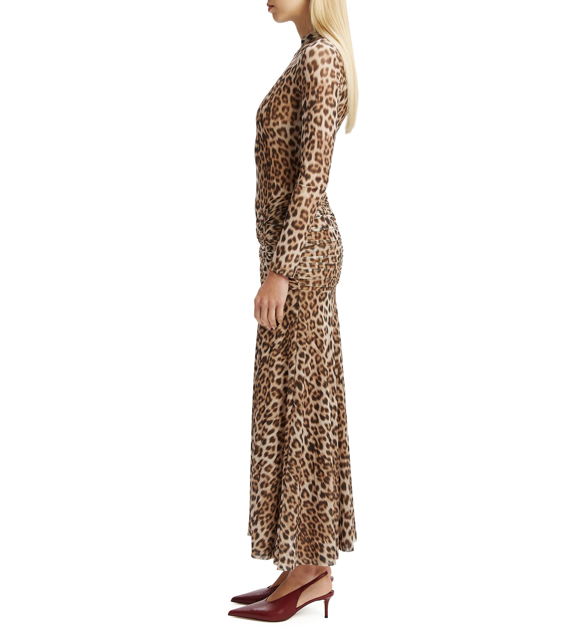 Womens Lea Printed Mesh Midi Dress 