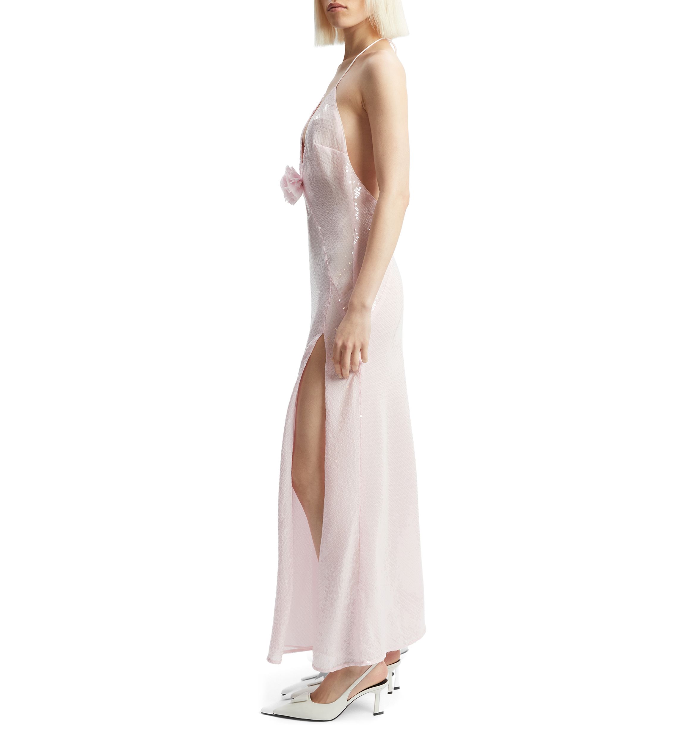 Womens Aradia Sequin Halter Dress