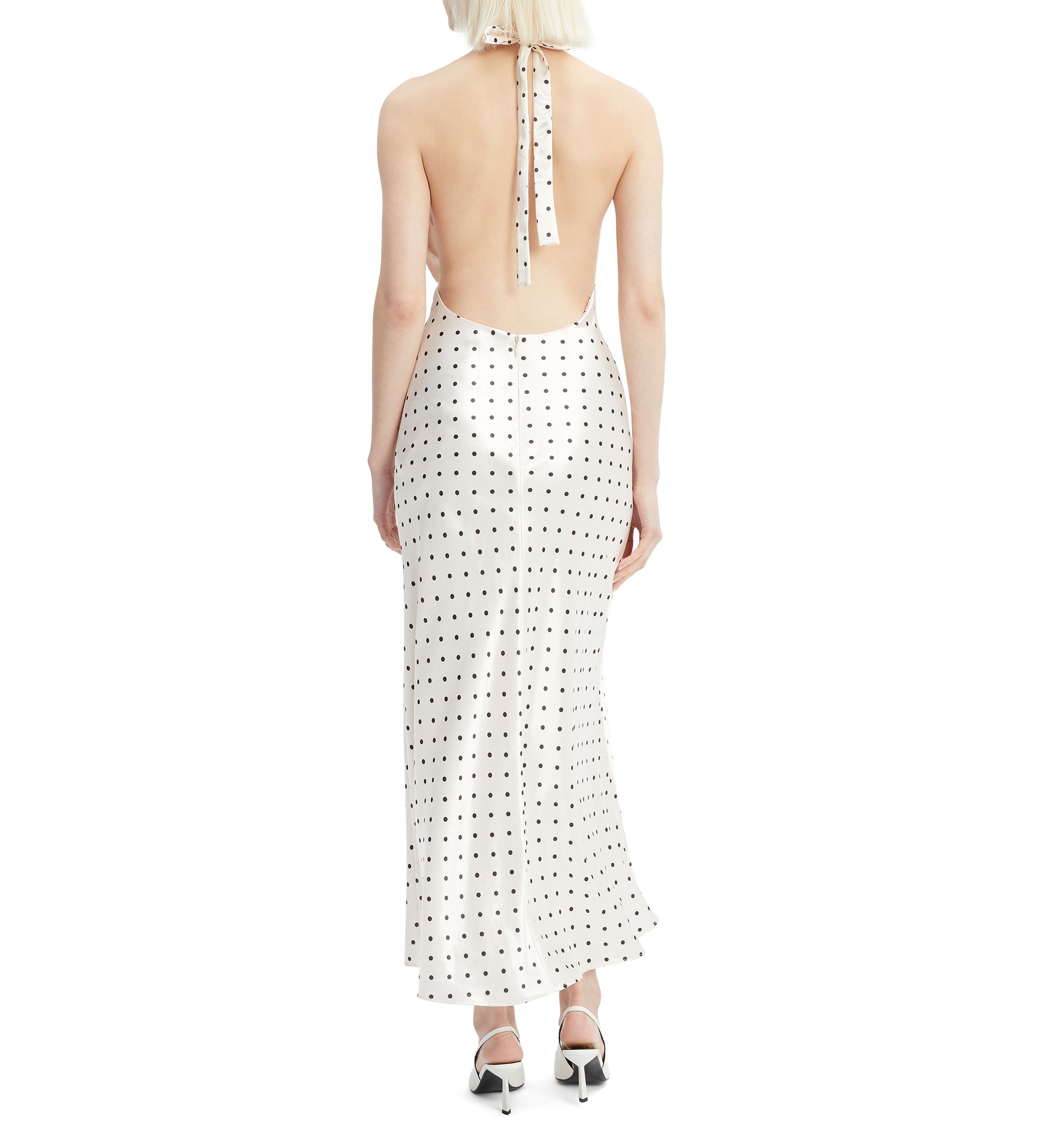 Womens Citron Polka Dot Midi Dress