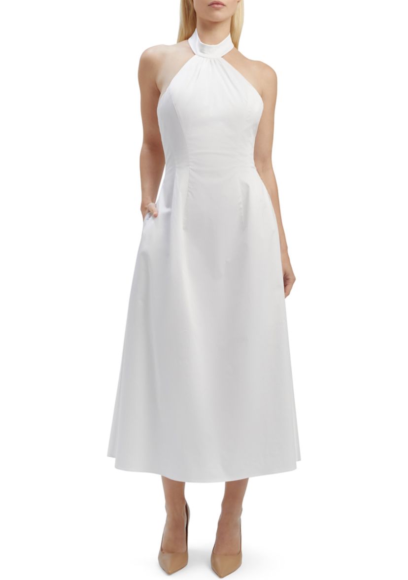 Womens Genevieve Poplin Midi Dress