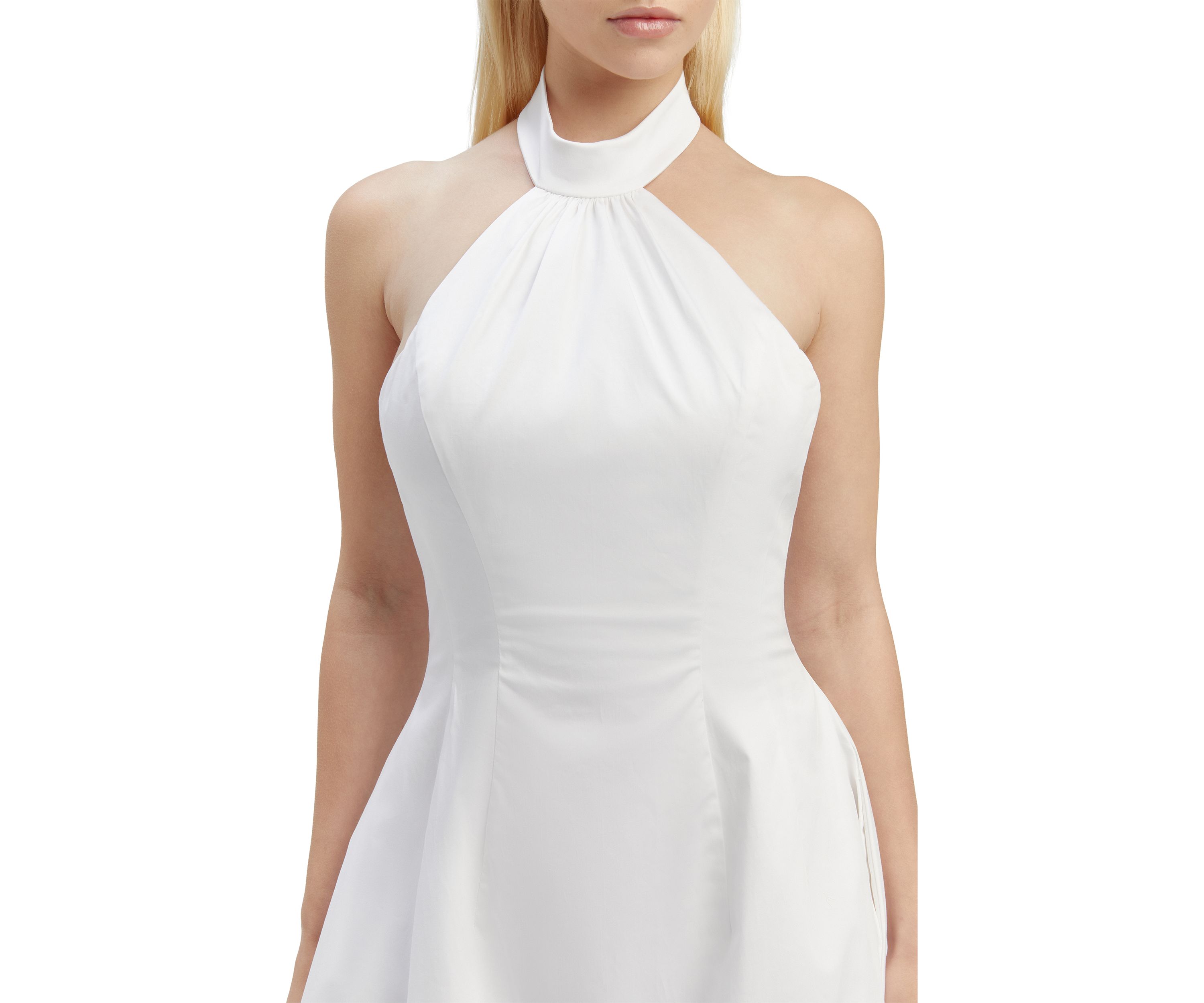 Womens Genevieve Poplin Midi Dress