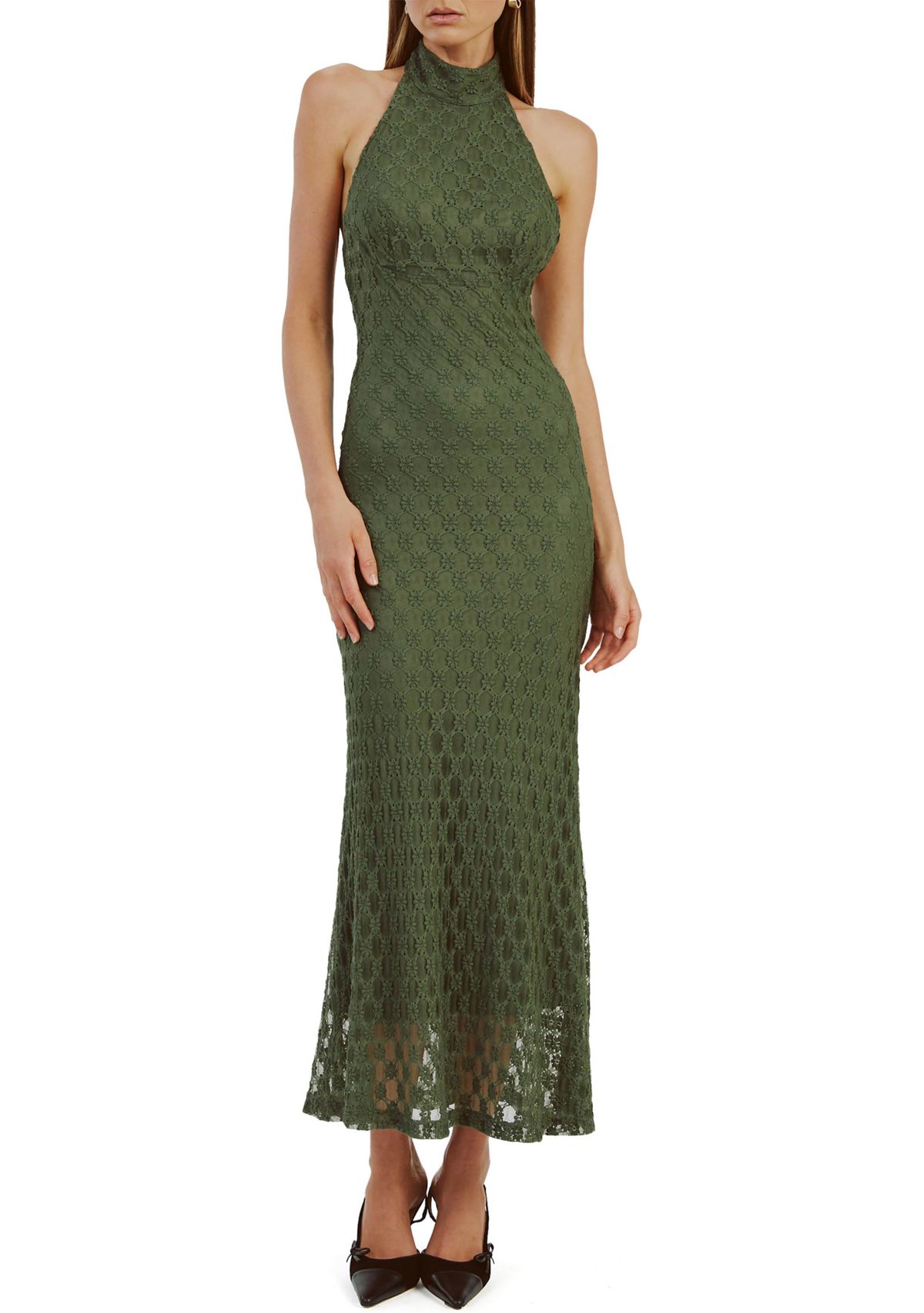 Womens Ola Lace Midi Dress