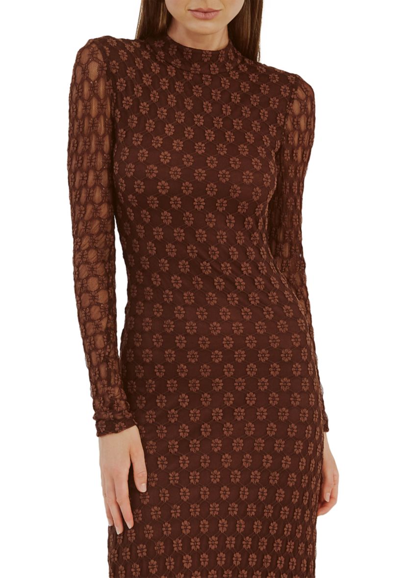 Womens Ola Long Sleeve Midi Dress
