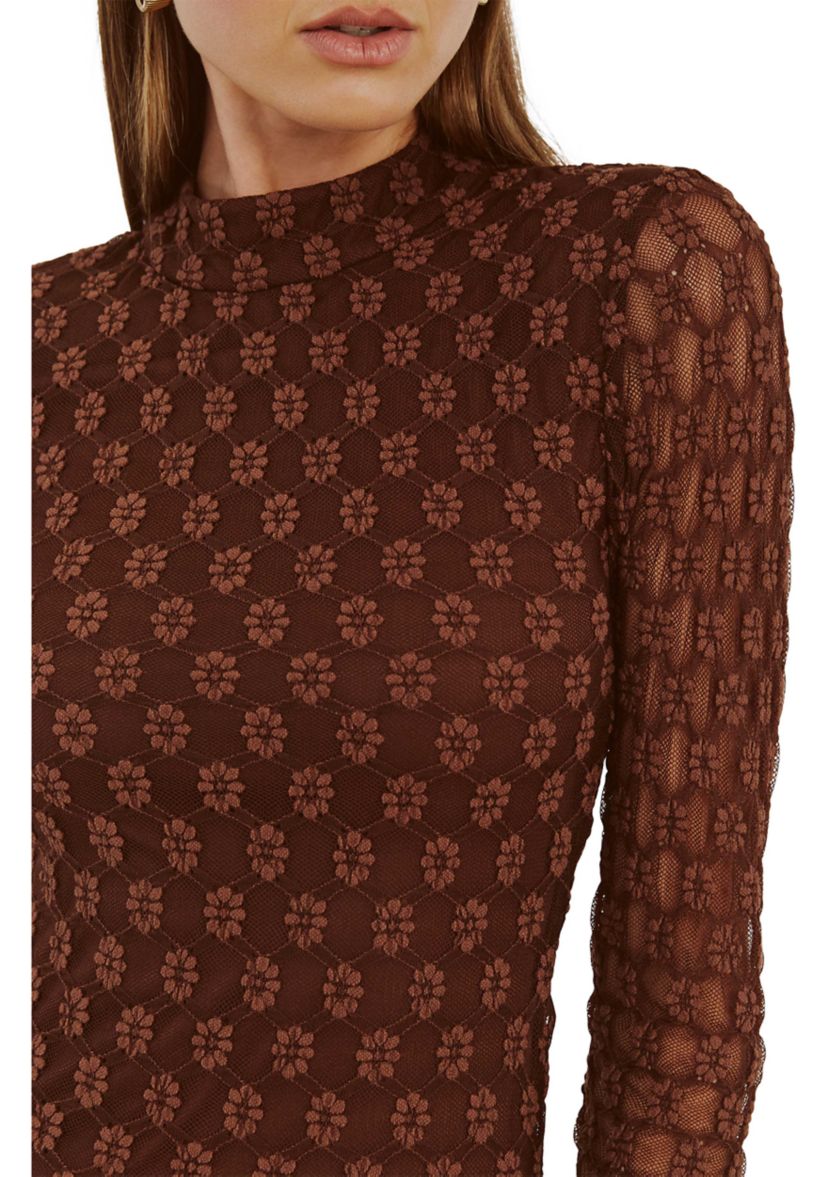 Womens Ola Long Sleeve Midi Dress