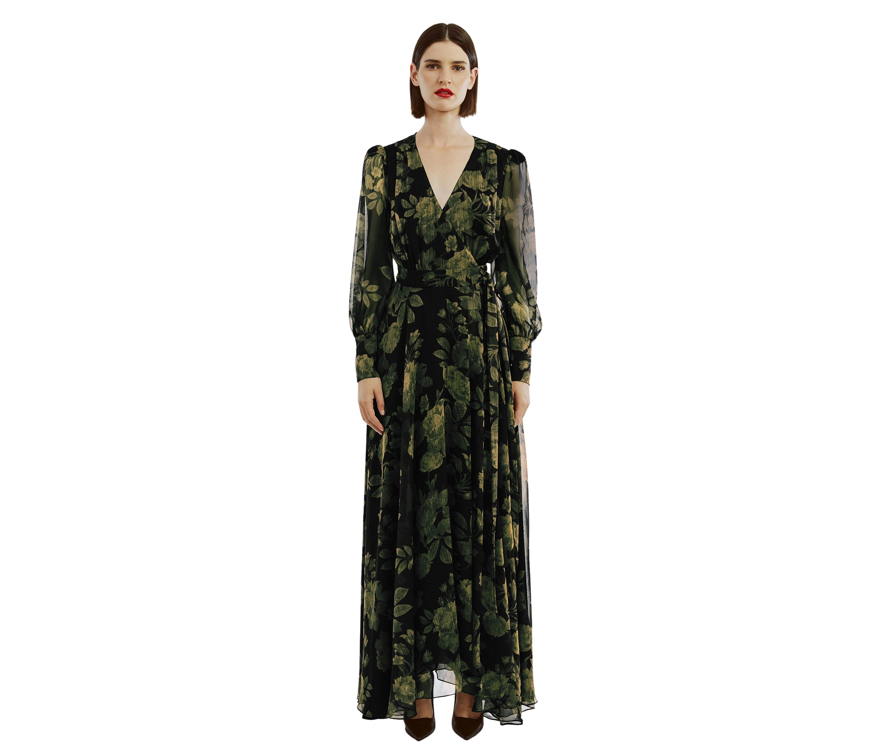 Womens Lucianna Maxi Wrap Dress