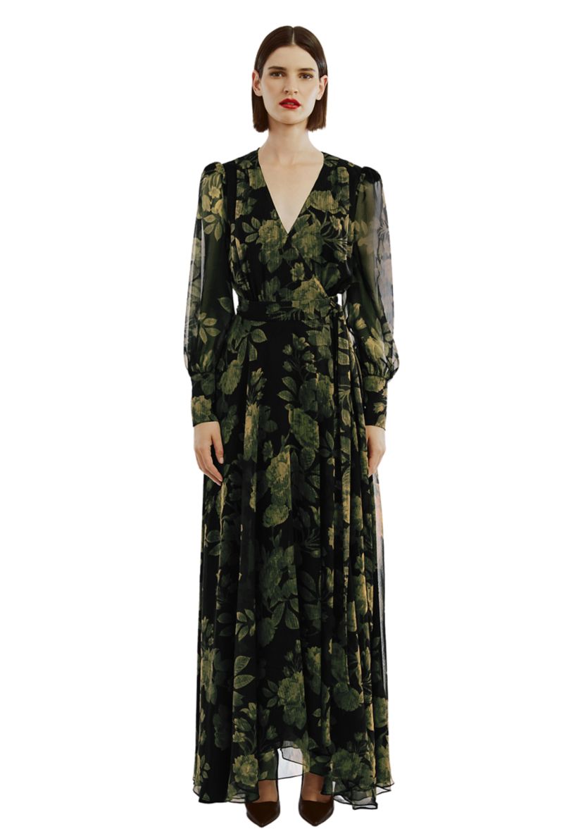 Womens Lucianna Maxi Wrap Dress