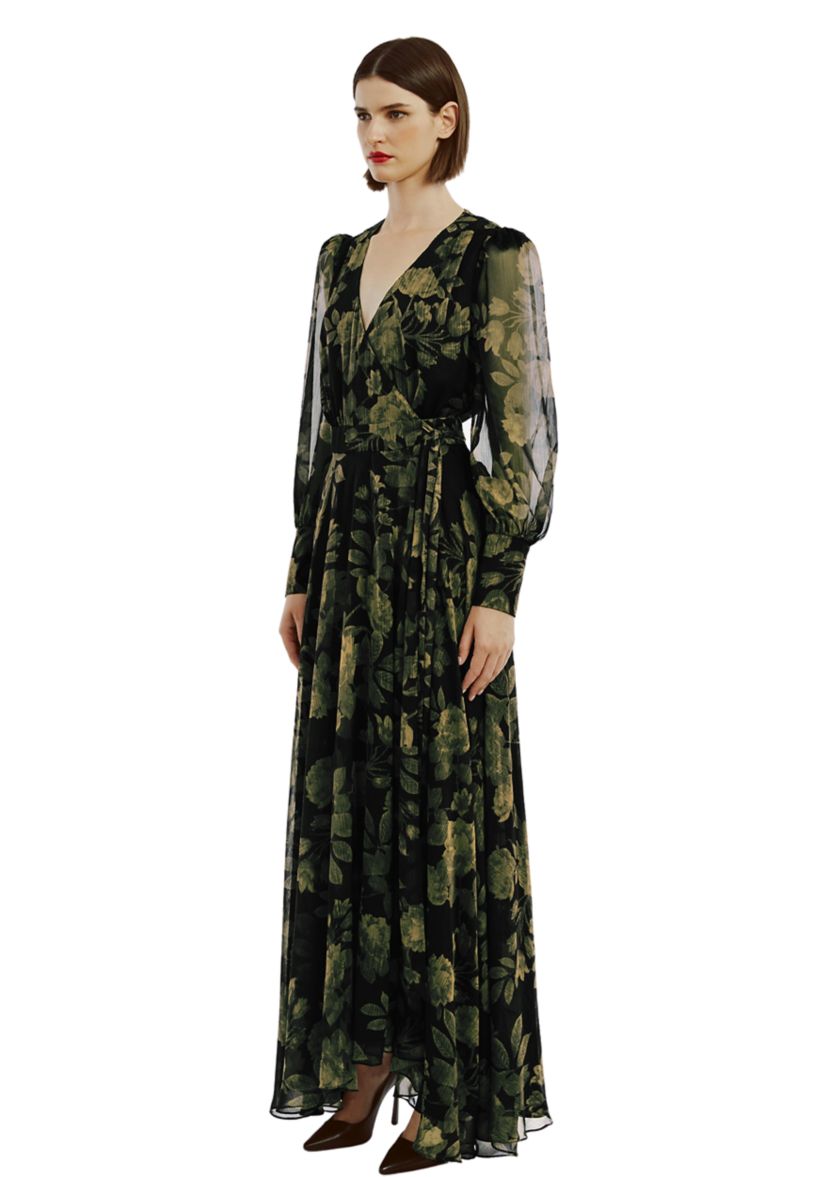Womens Lucianna Maxi Wrap Dress