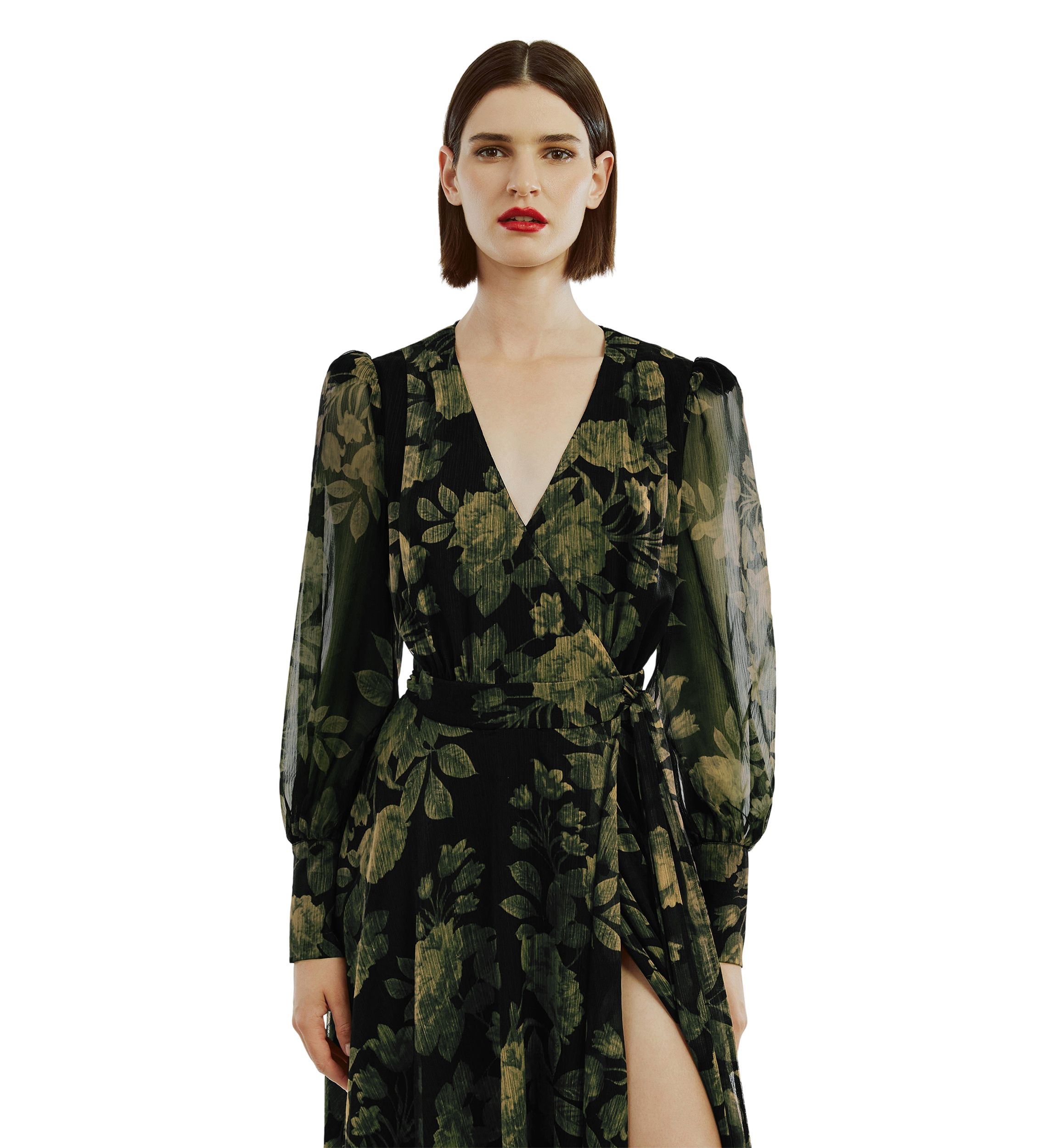 Womens Lucianna Maxi Wrap Dress