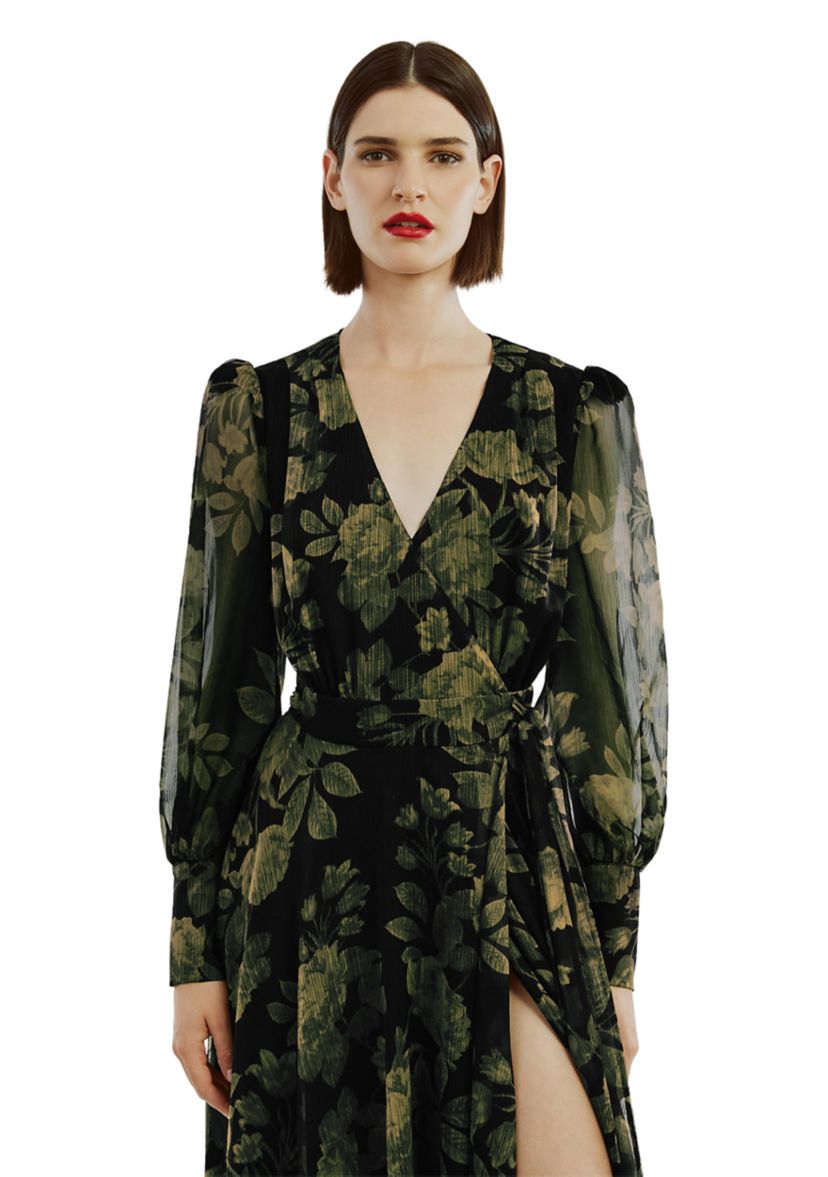 Womens Lucianna Maxi Wrap Dress