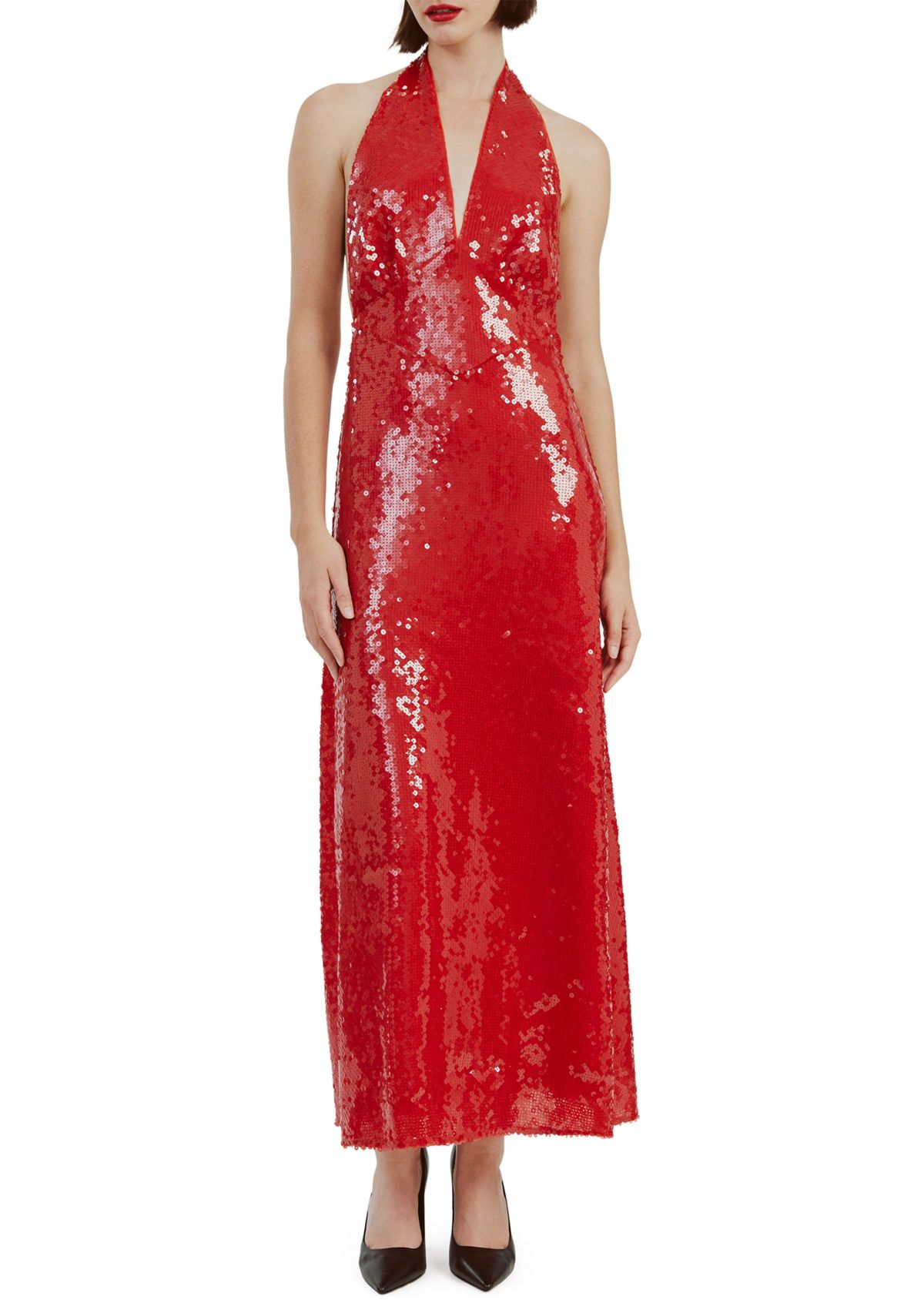Womens Freja Sequin Midi Dress