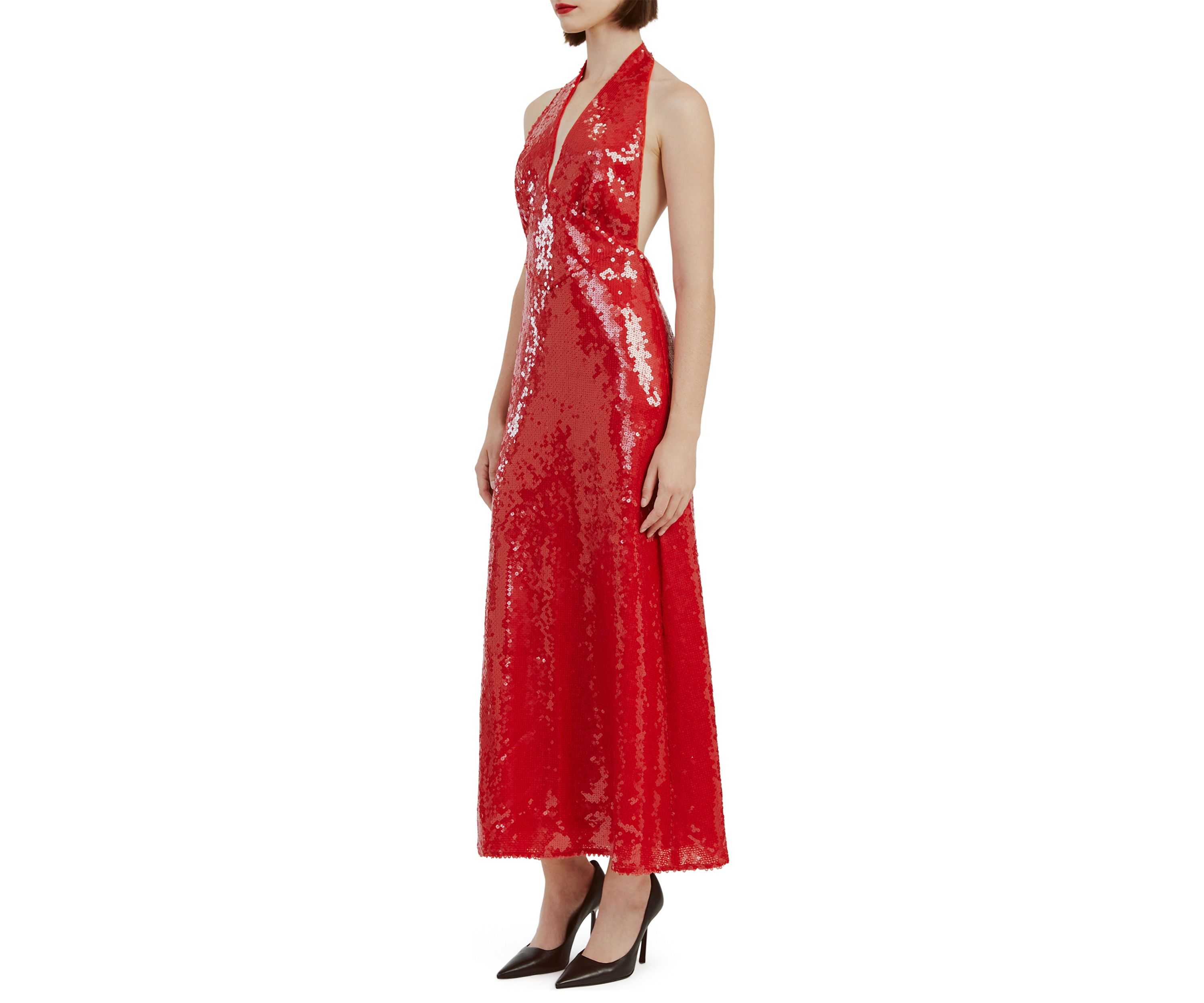 Womens Freja Sequin Midi Dress