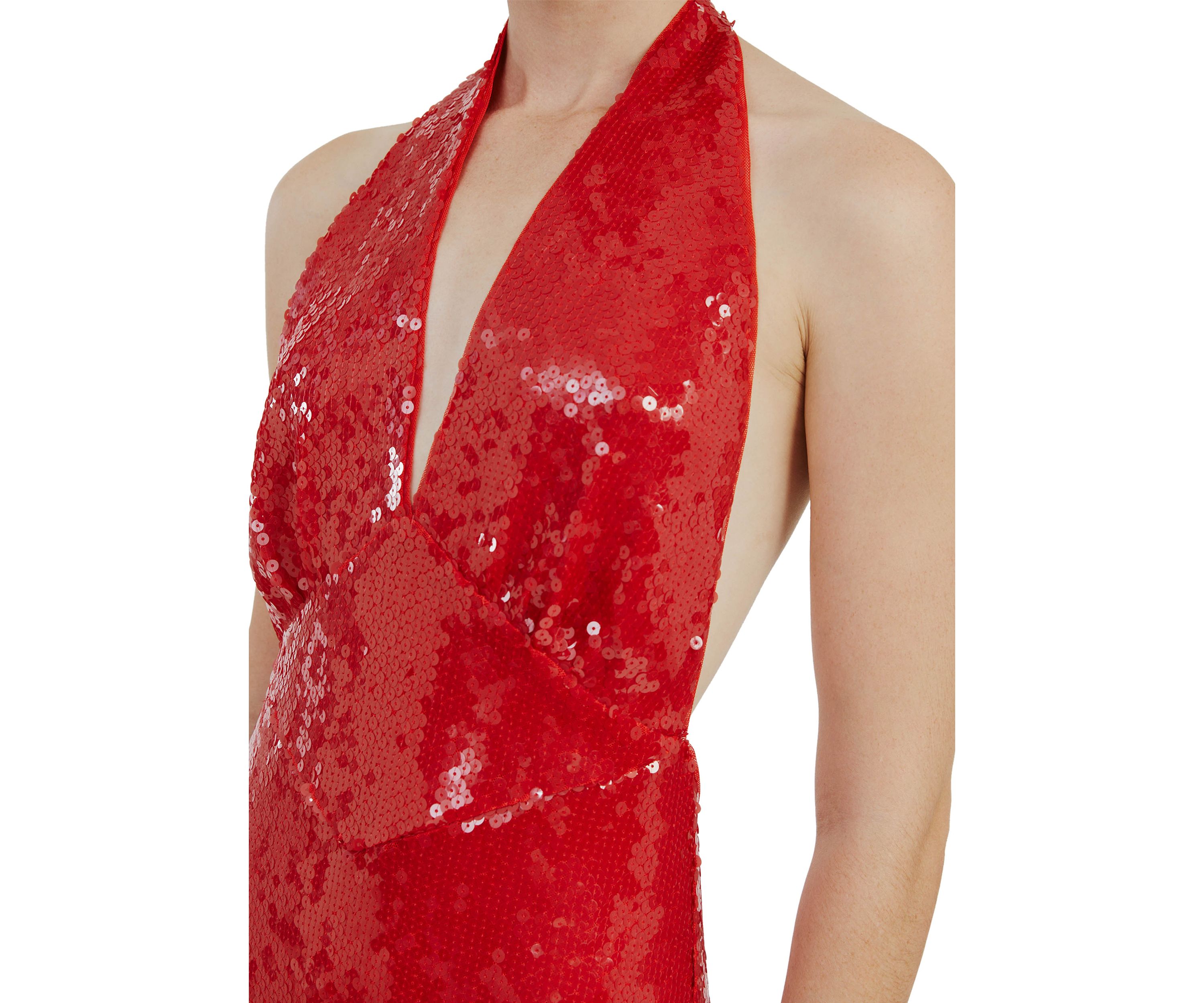 Womens Freja Sequin Midi Dress