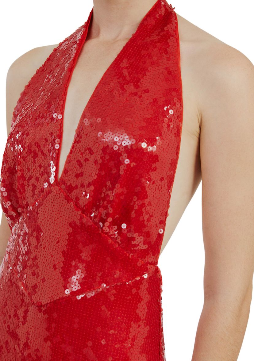 Womens Freja Sequin Midi Dress