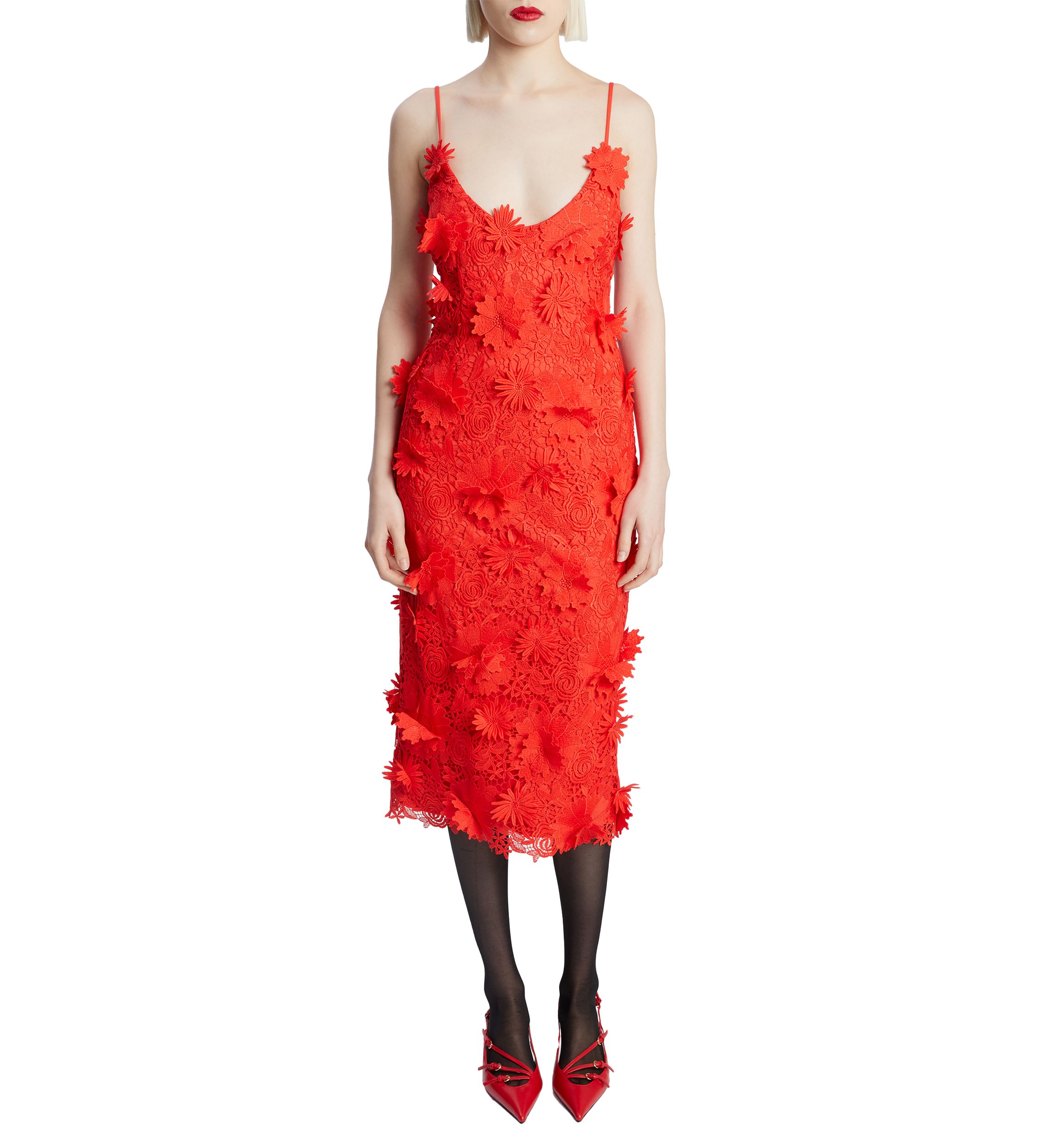 Womens Adei Lace Midi Dress