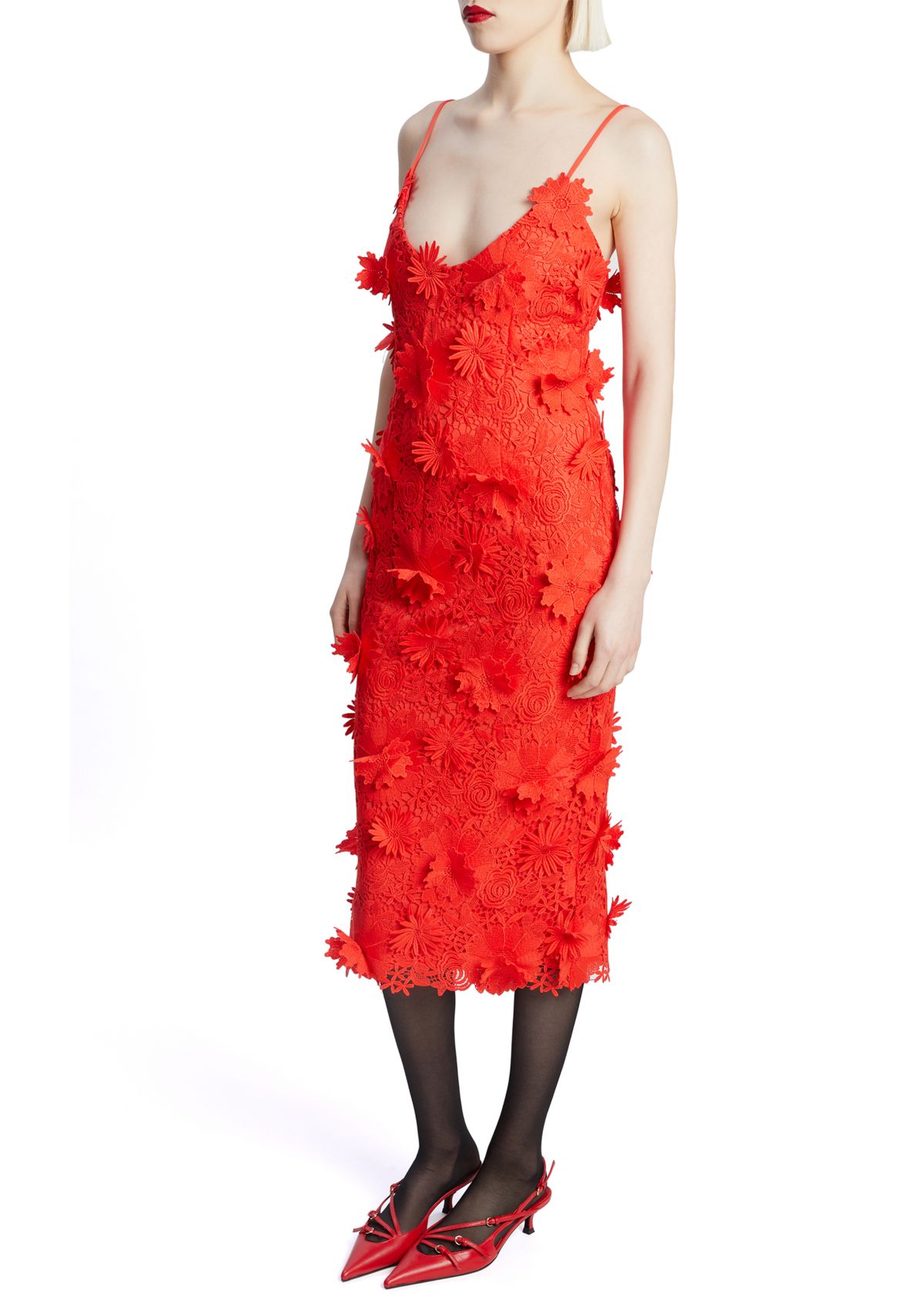 Womens Adei Lace Midi Dress