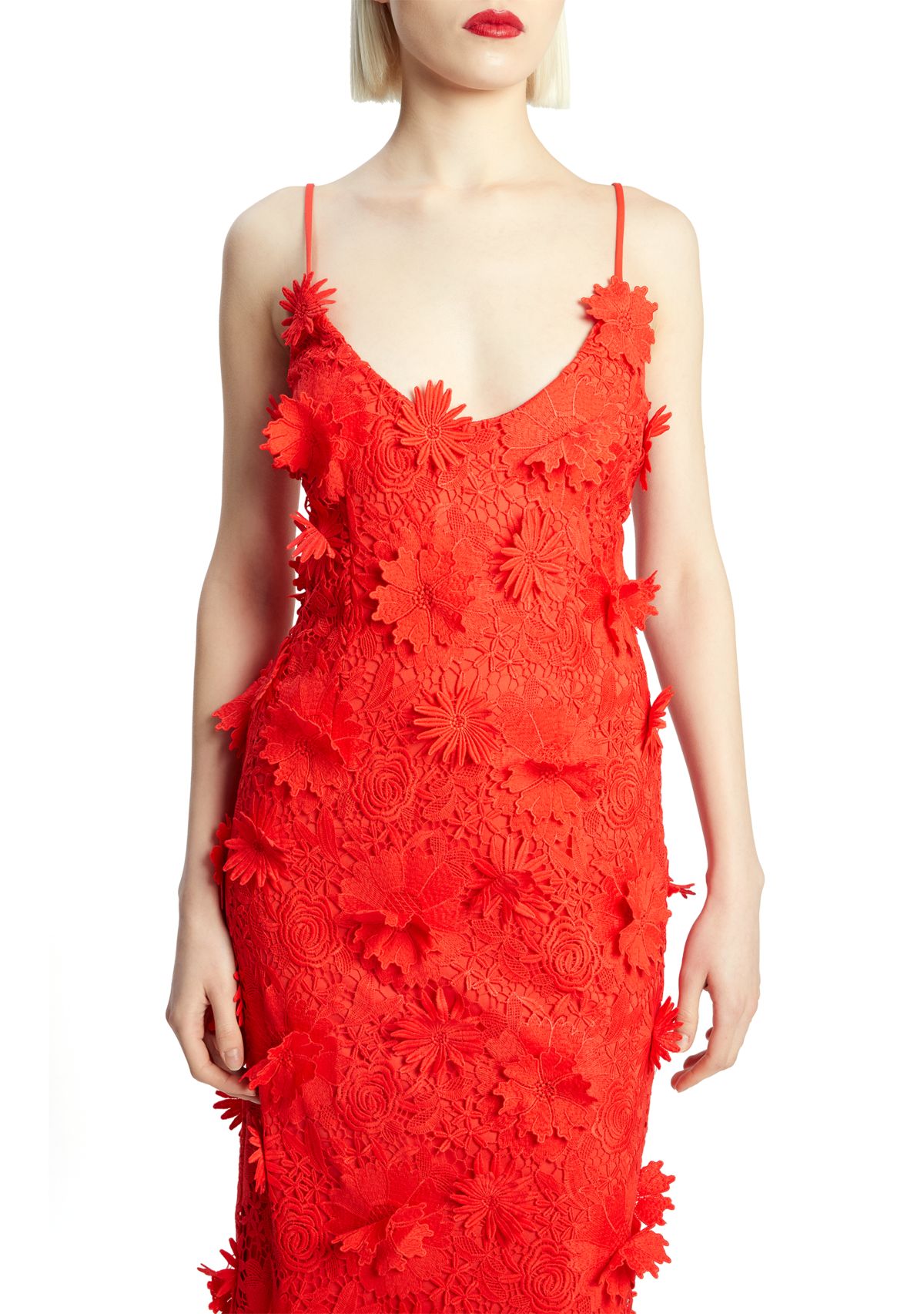 Womens Adei Lace Midi Dress