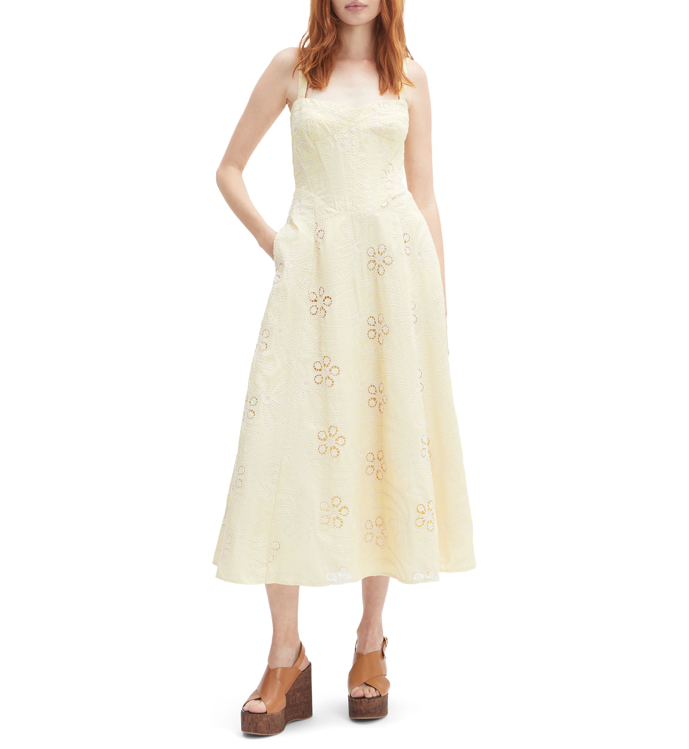 lilah corset dress bardot Lilah Corset Midi Dress In Brown Leopard