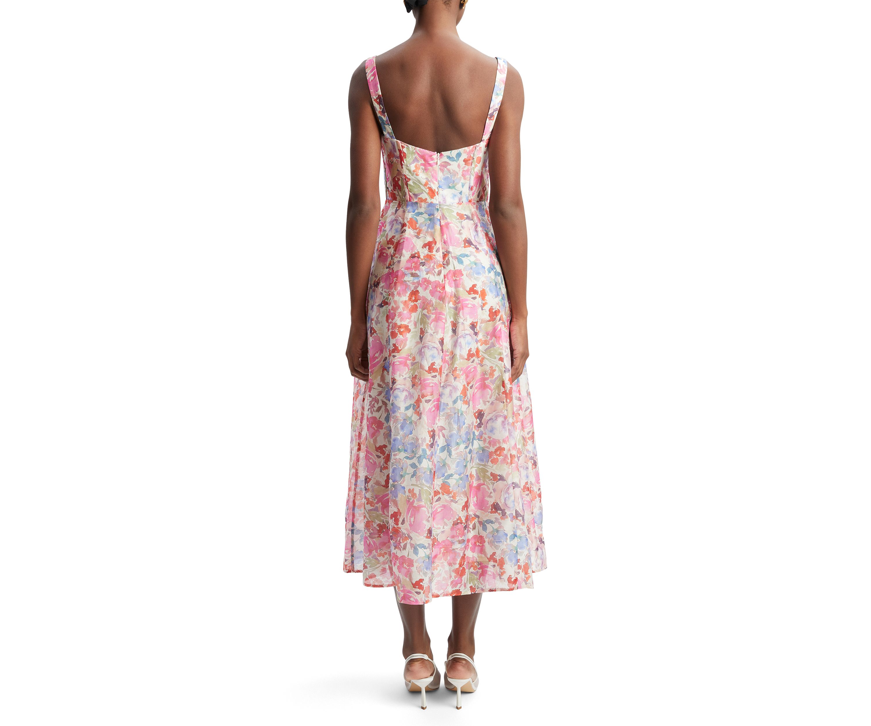 Womens Lilah Corset Midi Dress