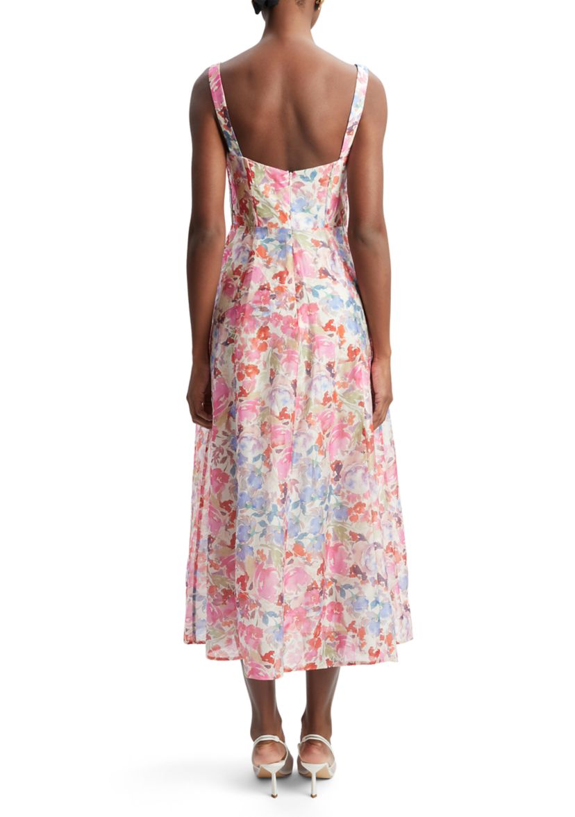 Womens Lilah Corset Midi Dress