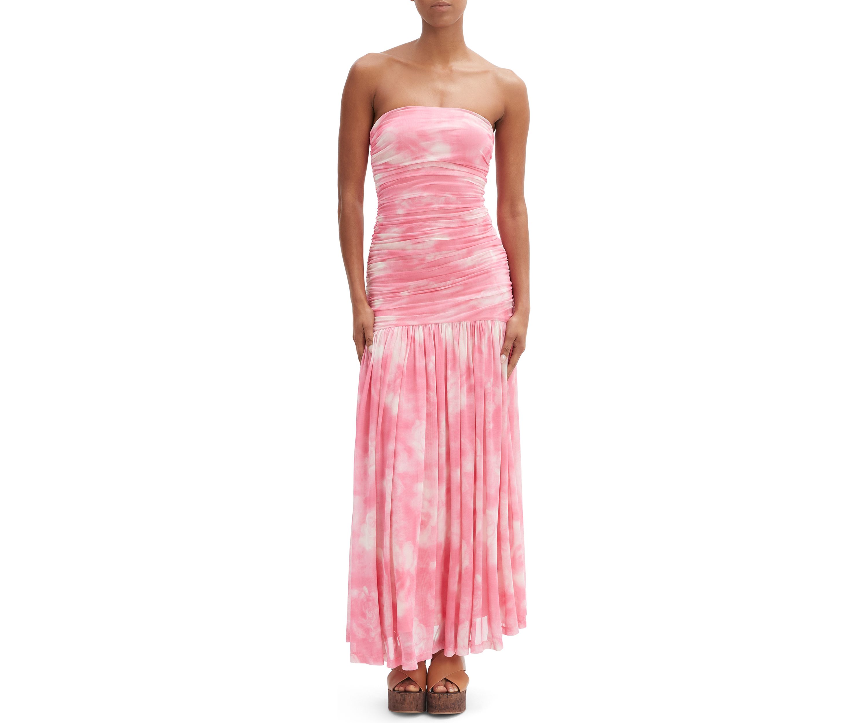 Womens Solana Printed Mesh Maxi Dress 
